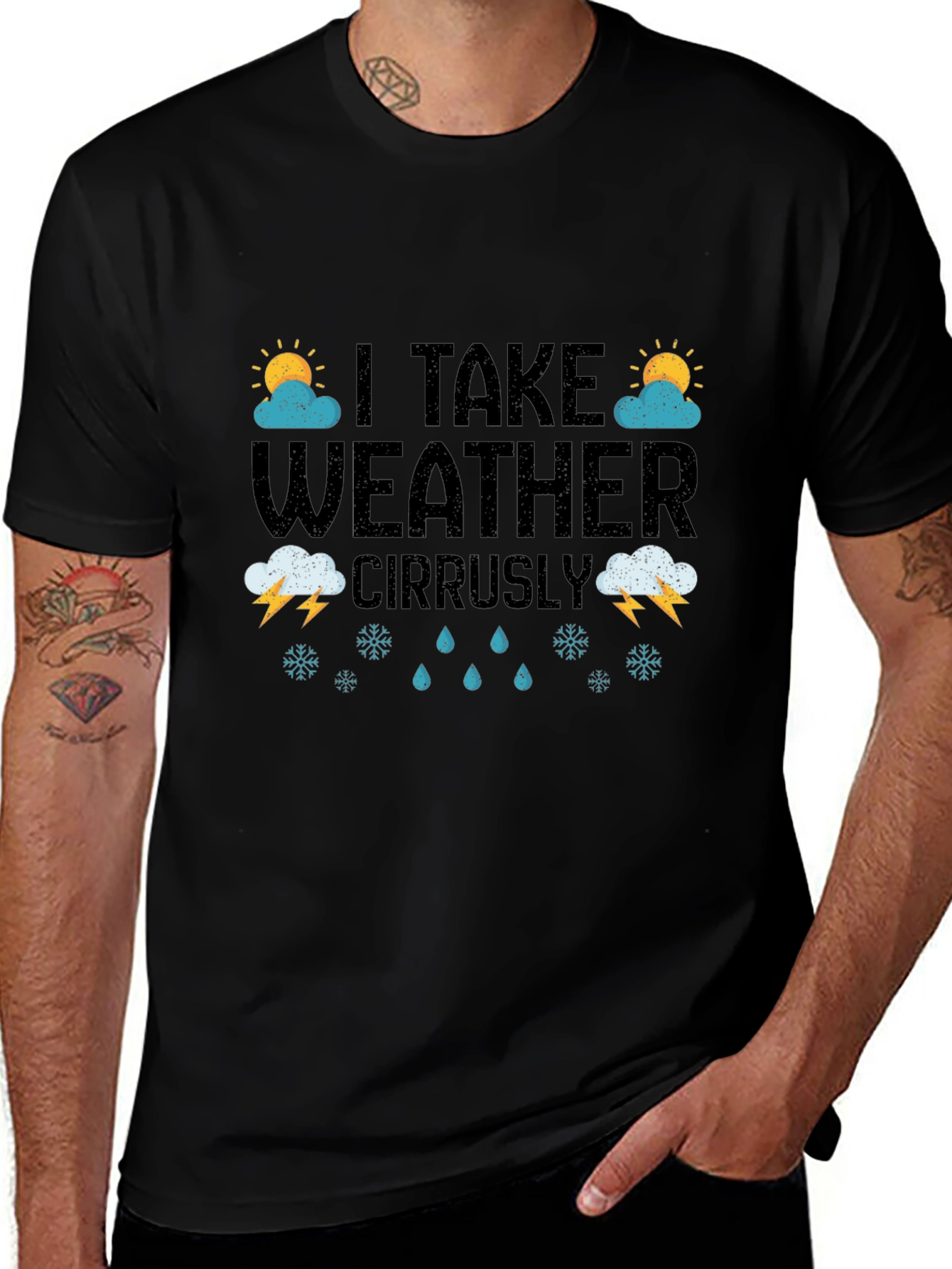 I Take Weather Cirrusly - Weather Pun Graphic Tee