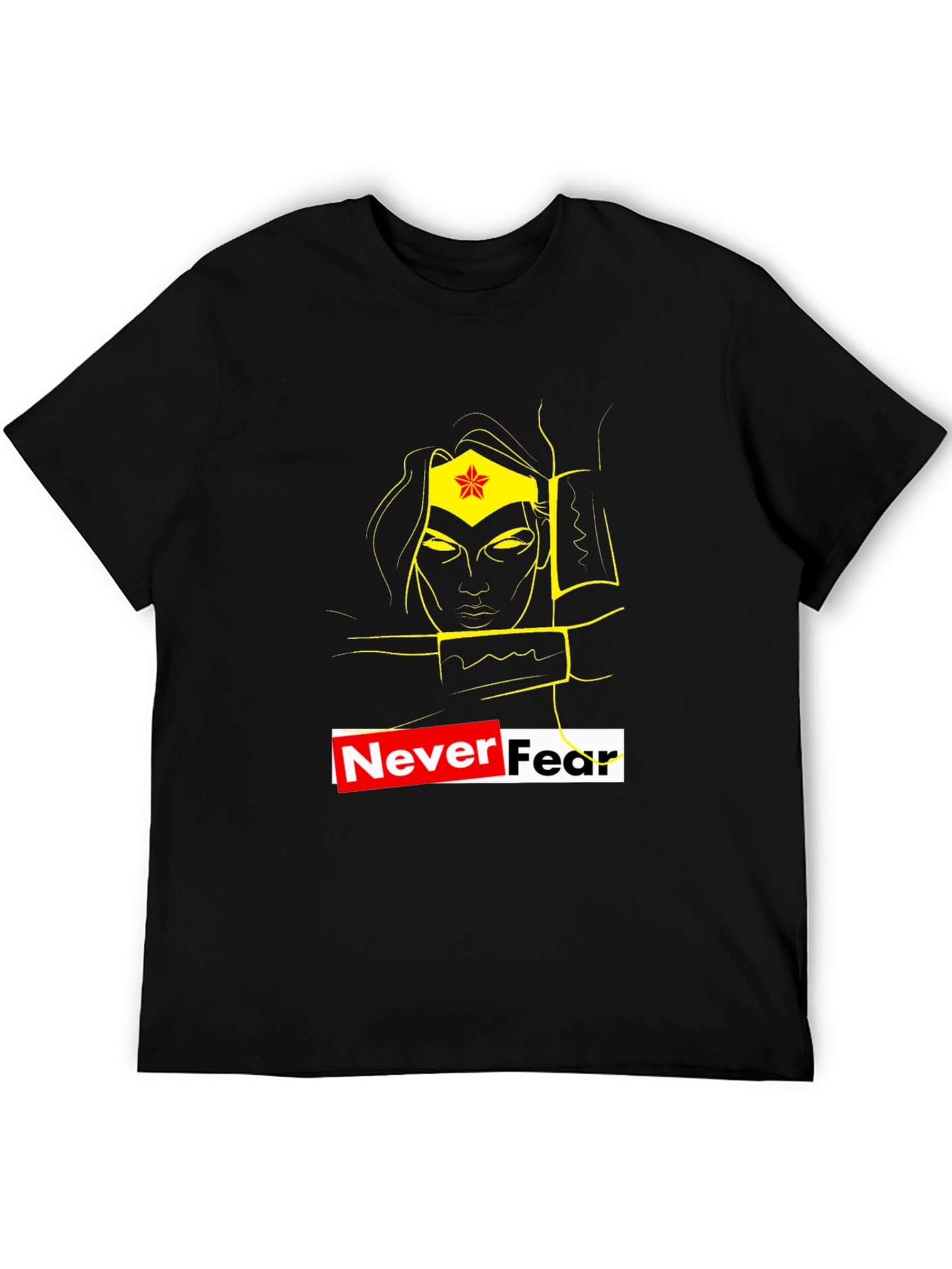 Wonder Woman Never Fear Black T-Shirt