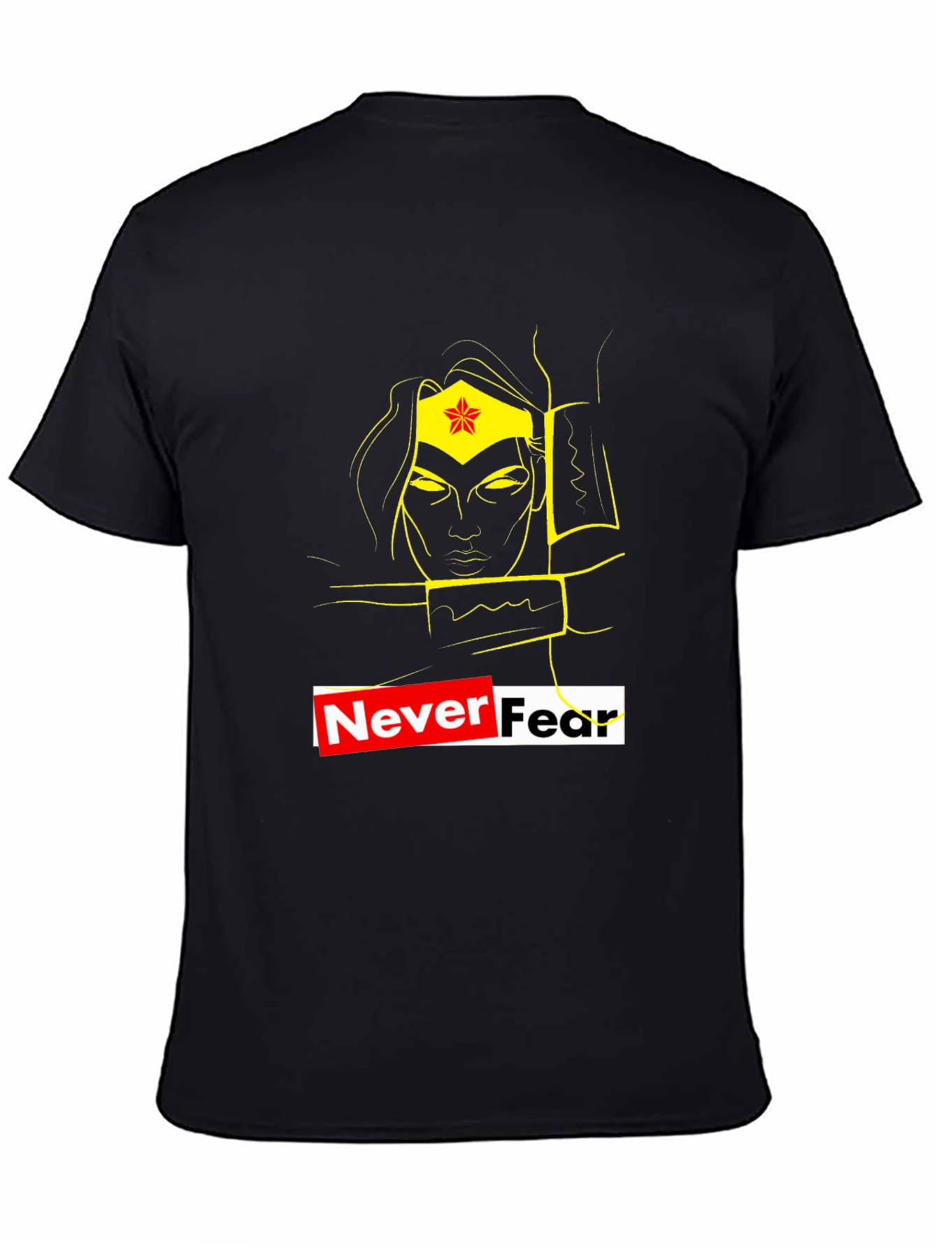 Wonder Woman Never Fear Black T-Shirt