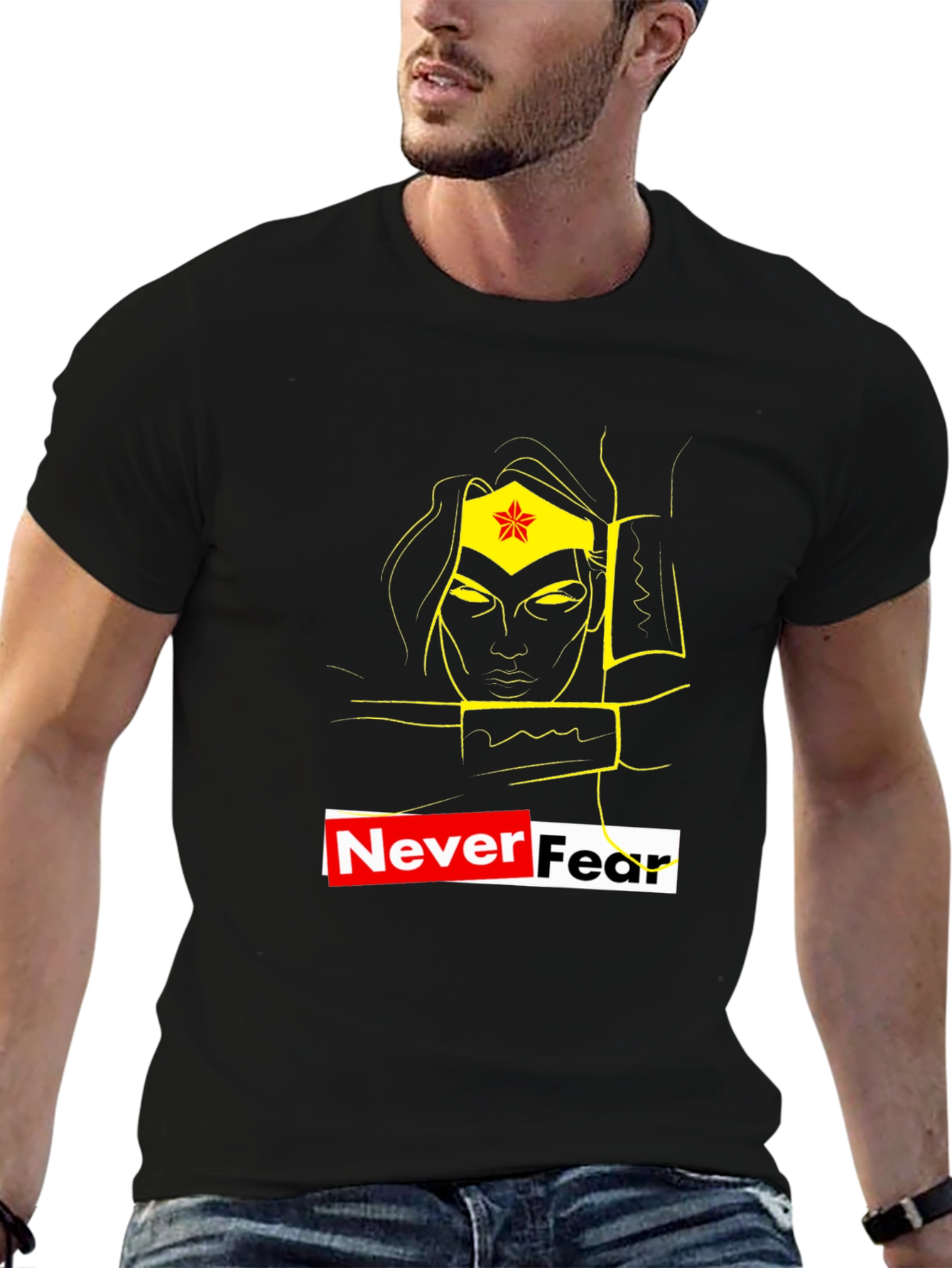 Wonder Woman Never Fear Black T-Shirt