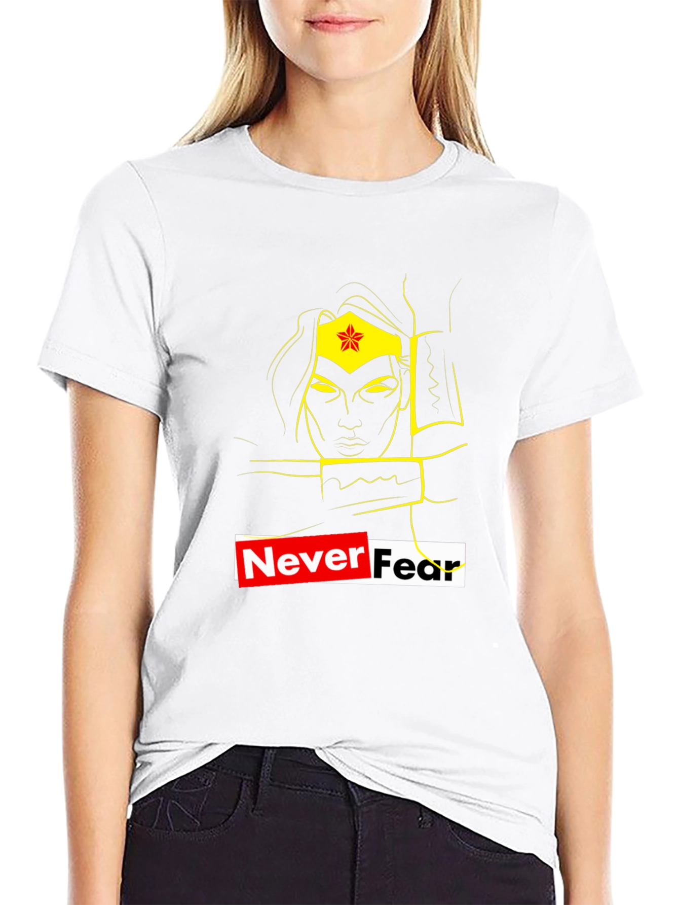 Wonder Woman Never Fear Black T-Shirt