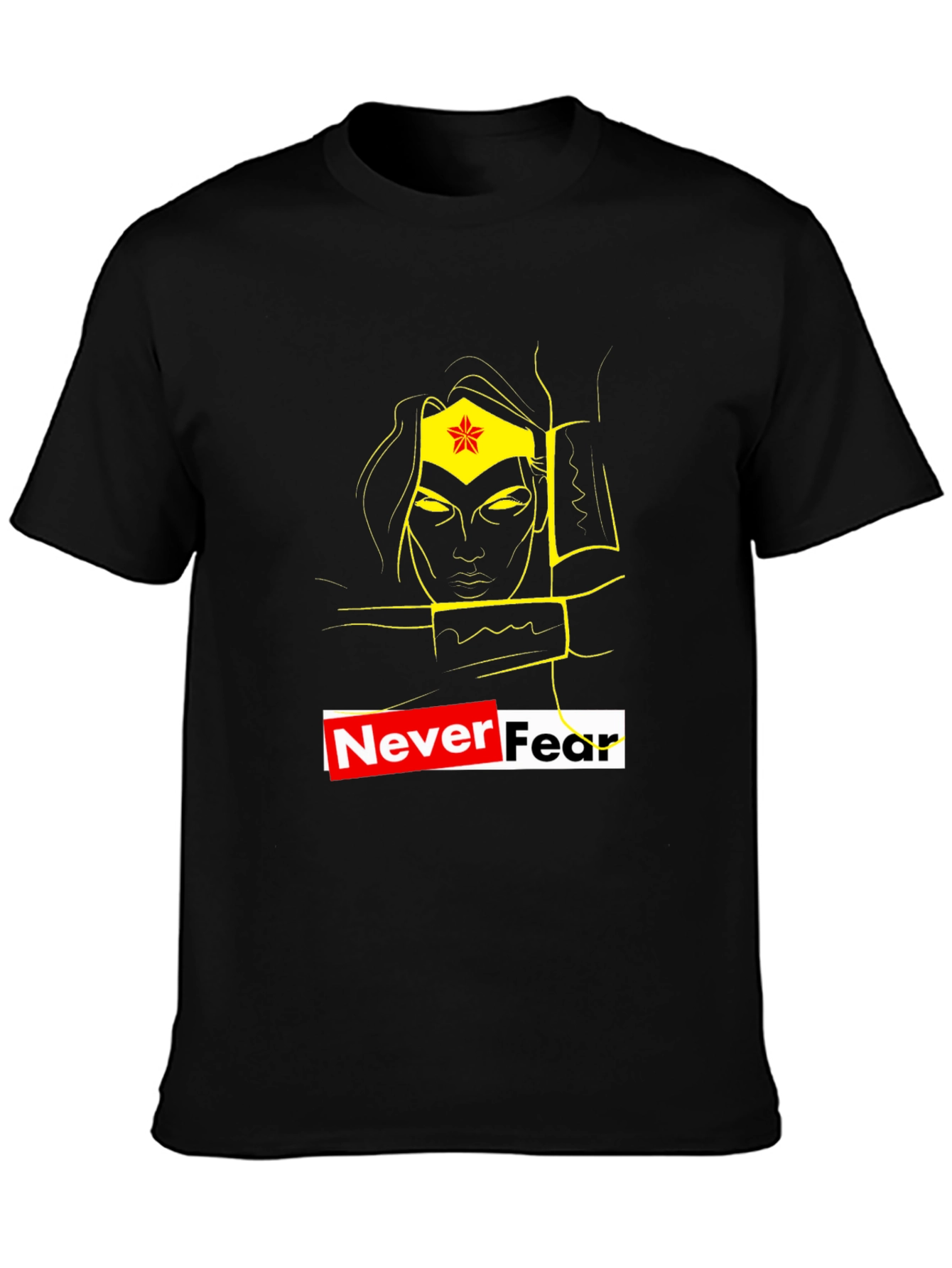 Wonder Woman Never Fear Black T-Shirt
