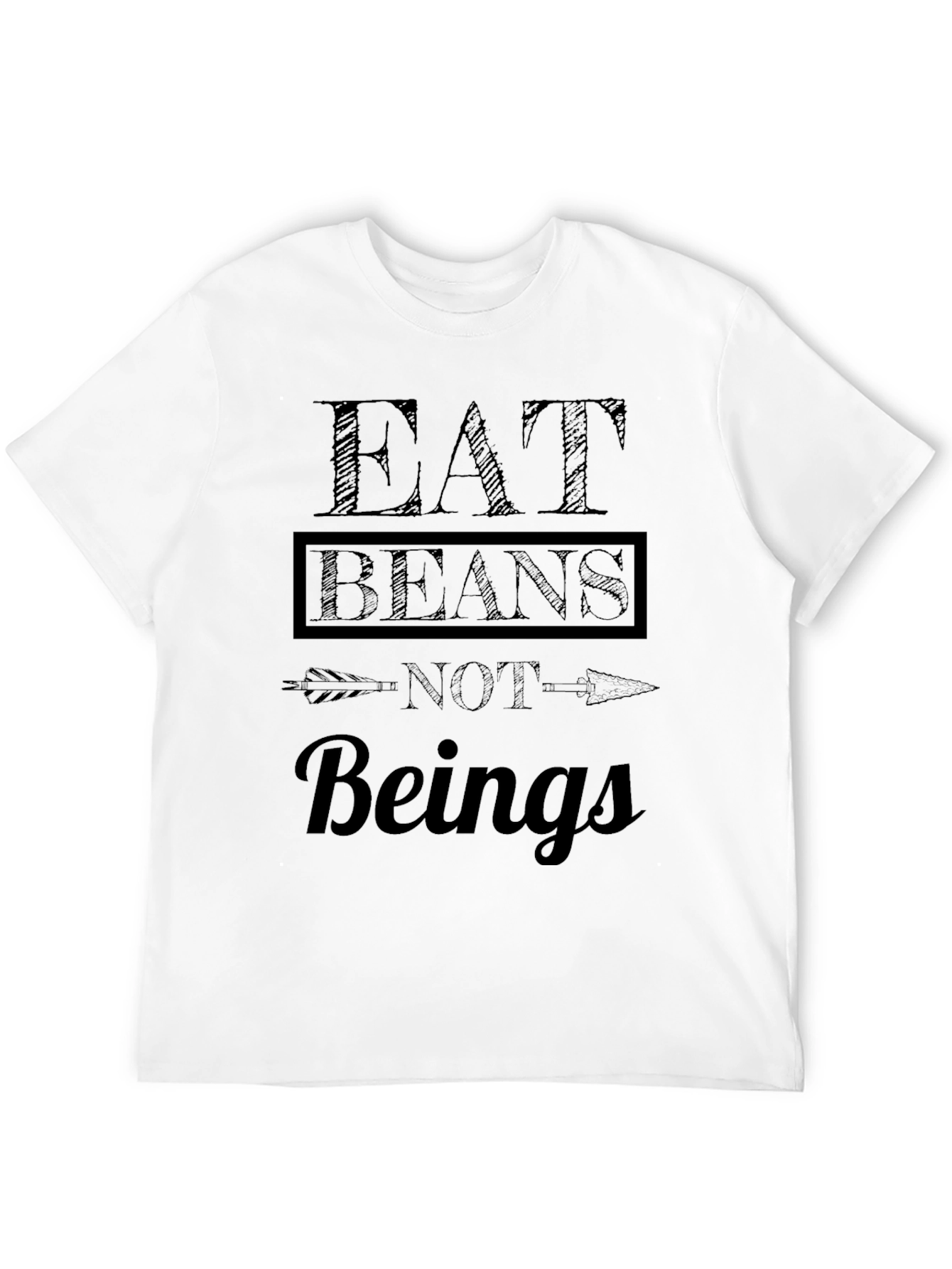 Eat Beans Not Beings Funny Vegetarian T-Shirt