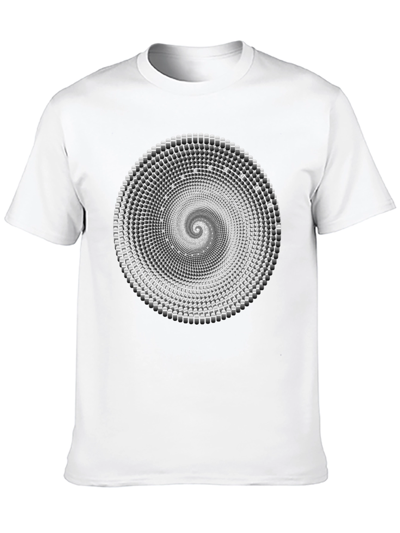 Hypnotic Spiral Graphic Print Black T-Shirt