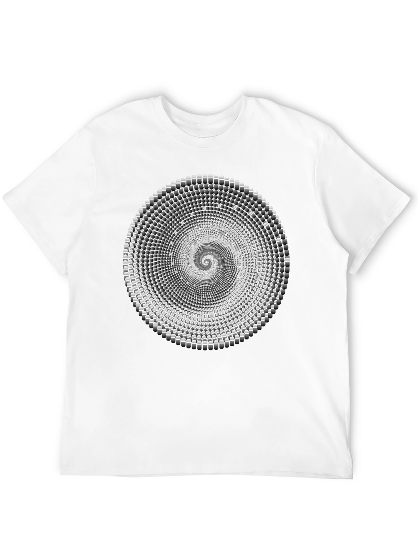 Hypnotic Spiral Graphic Print Black T-Shirt