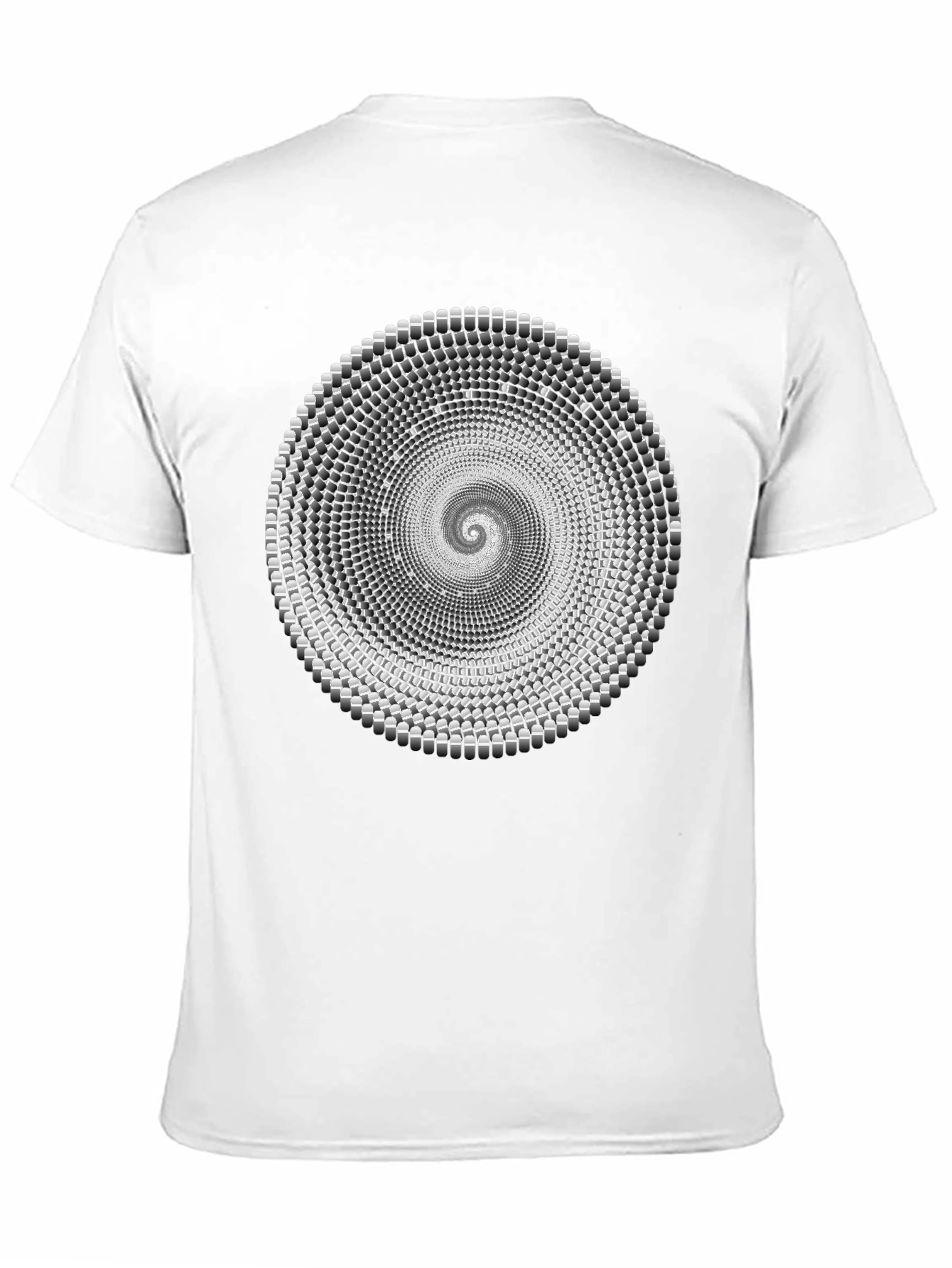 Hypnotic Spiral Graphic Print Black T-Shirt