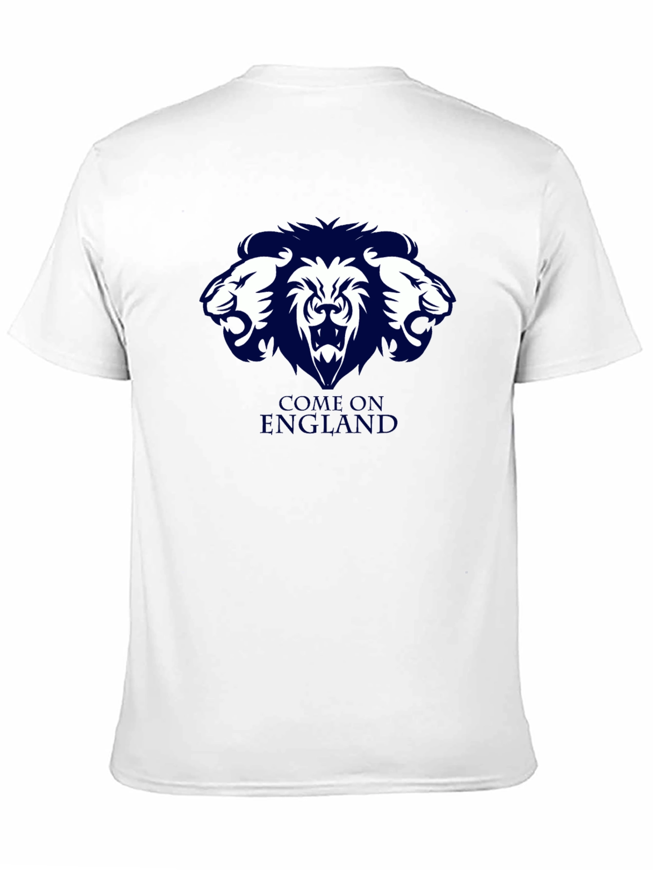 Come On England Three Lions Black T-Shirt