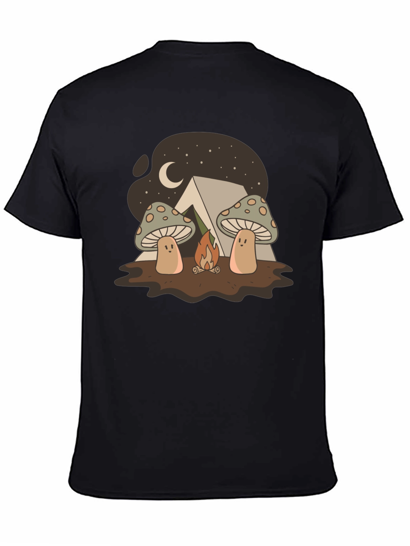 Cute Mushroom Camping Graphic Tee