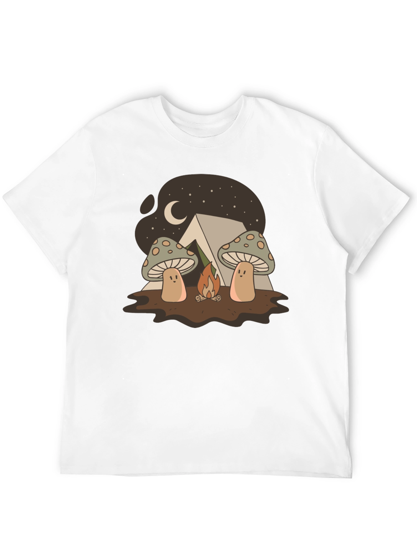Cute Mushroom Camping Graphic Tee