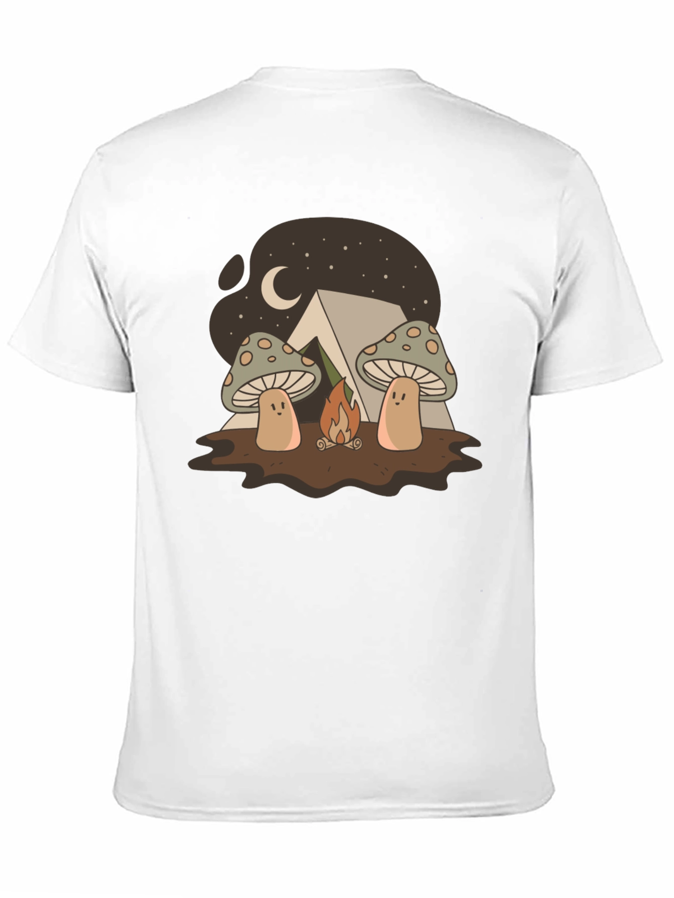 Cute Mushroom Camping Graphic Tee