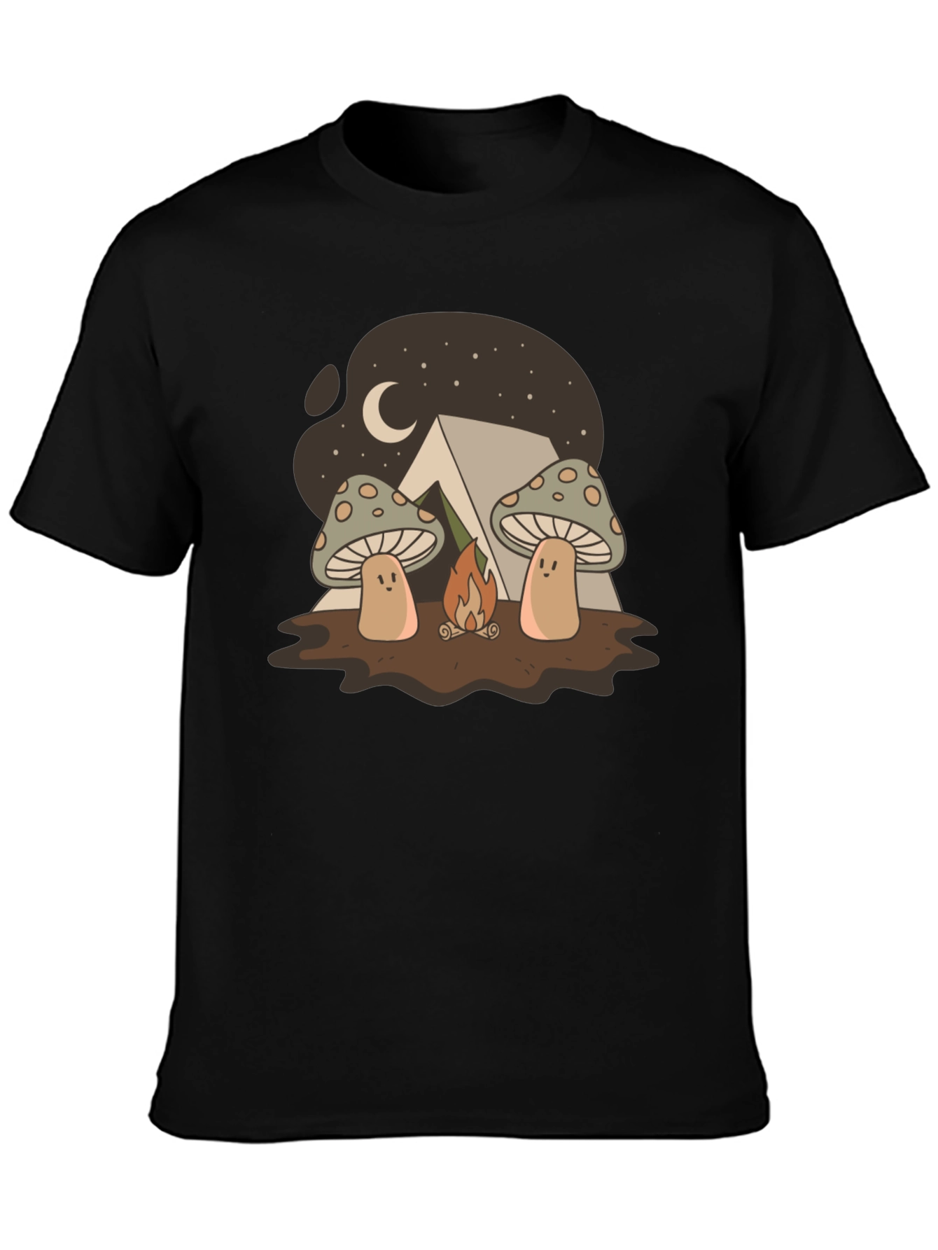 Cute Mushroom Camping Graphic Tee