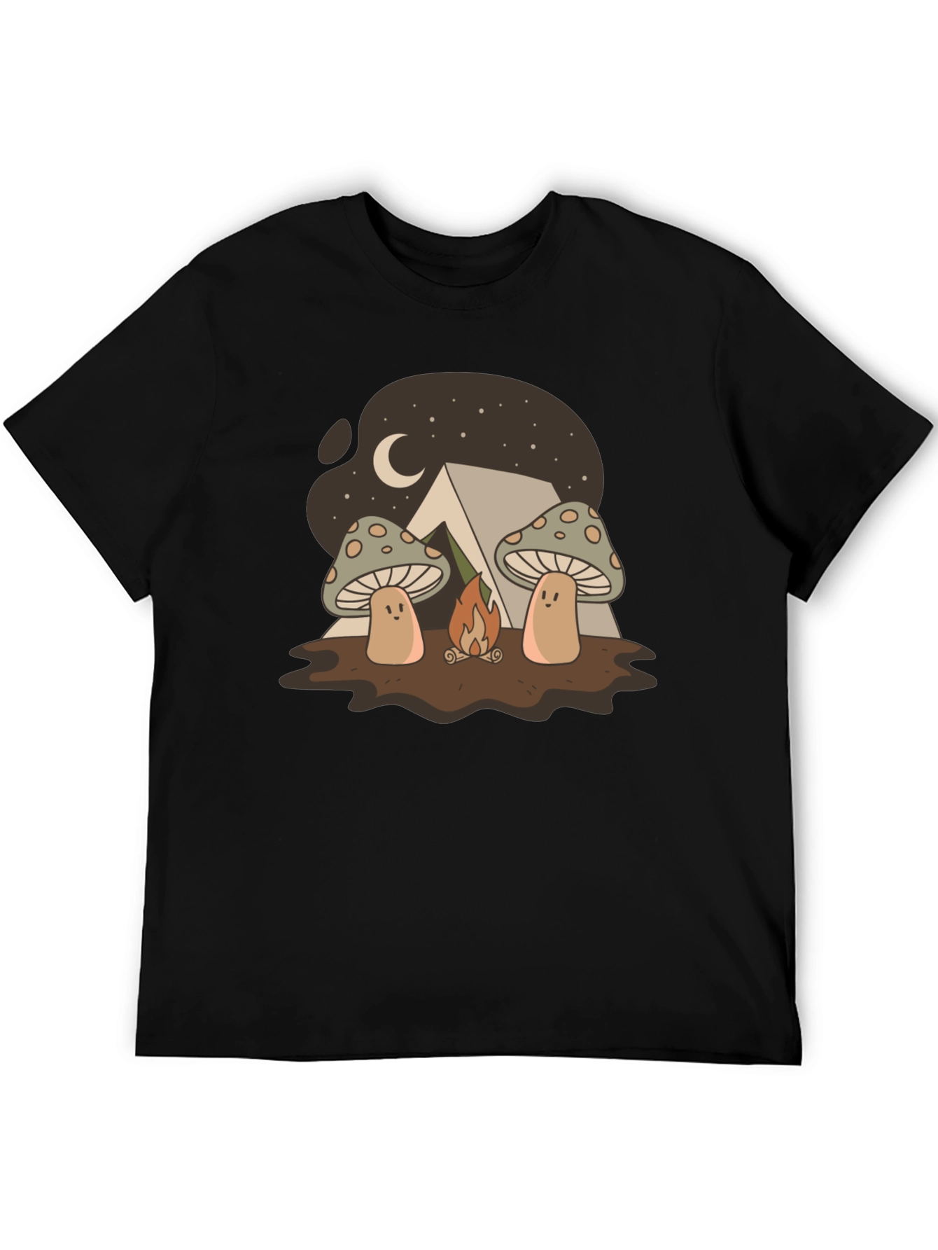 Cute Mushroom Camping Graphic Tee