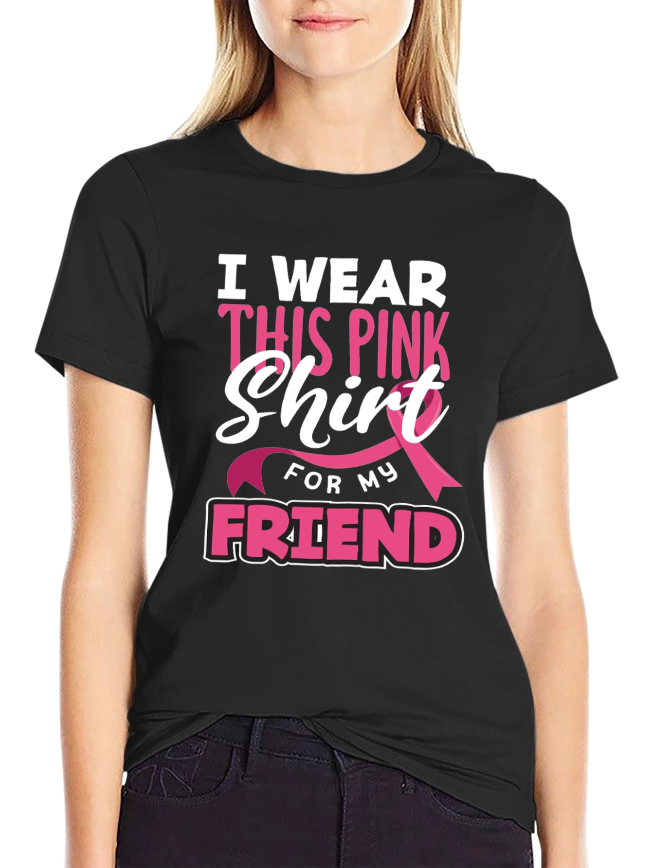 Pink Ribbon Friend Support T-Shirt