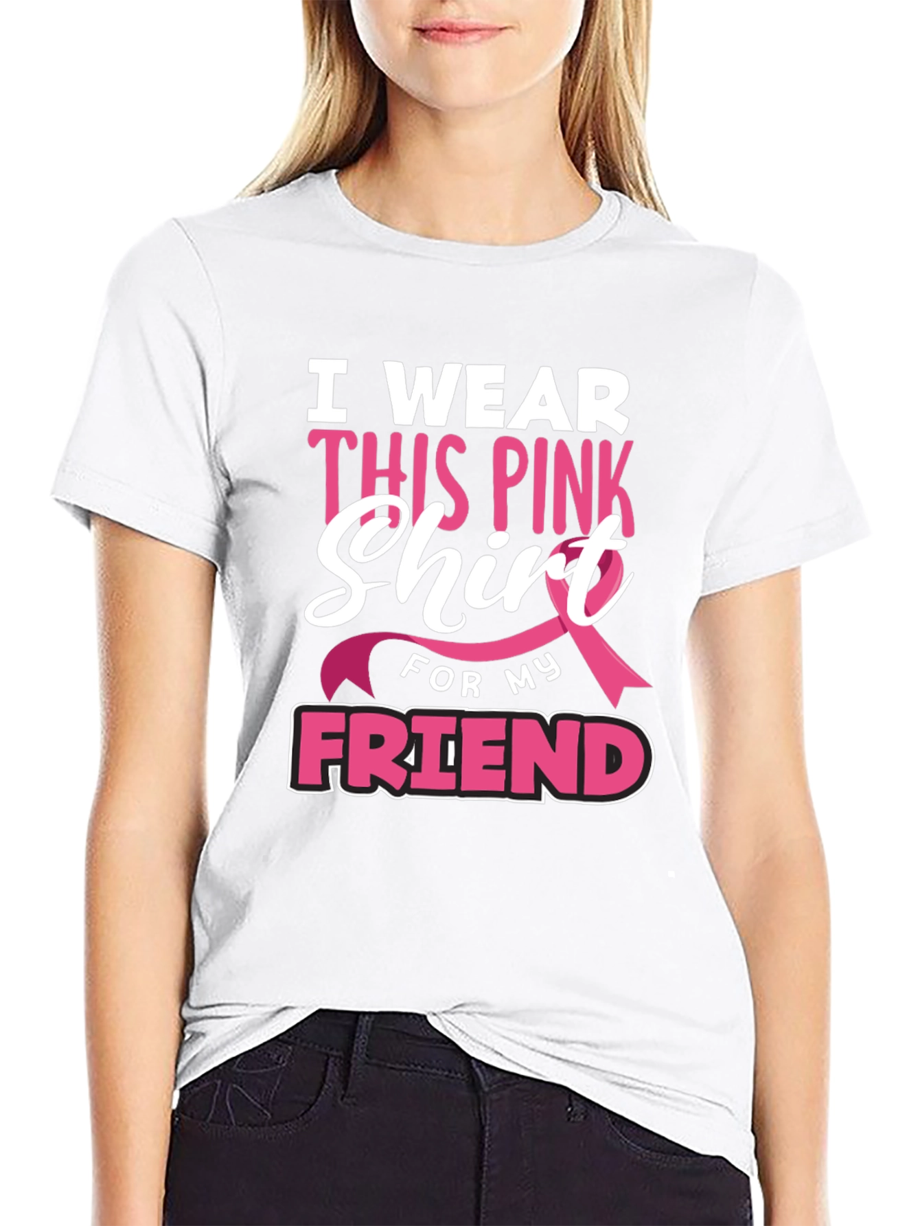 Pink Ribbon Friend Support T-Shirt
