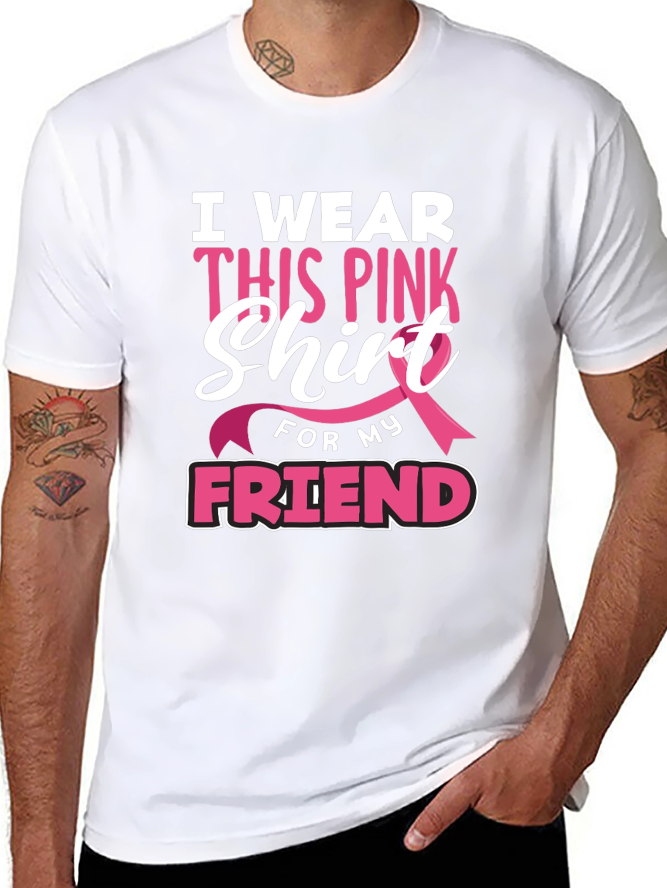 Pink Ribbon Friend Support T-Shirt