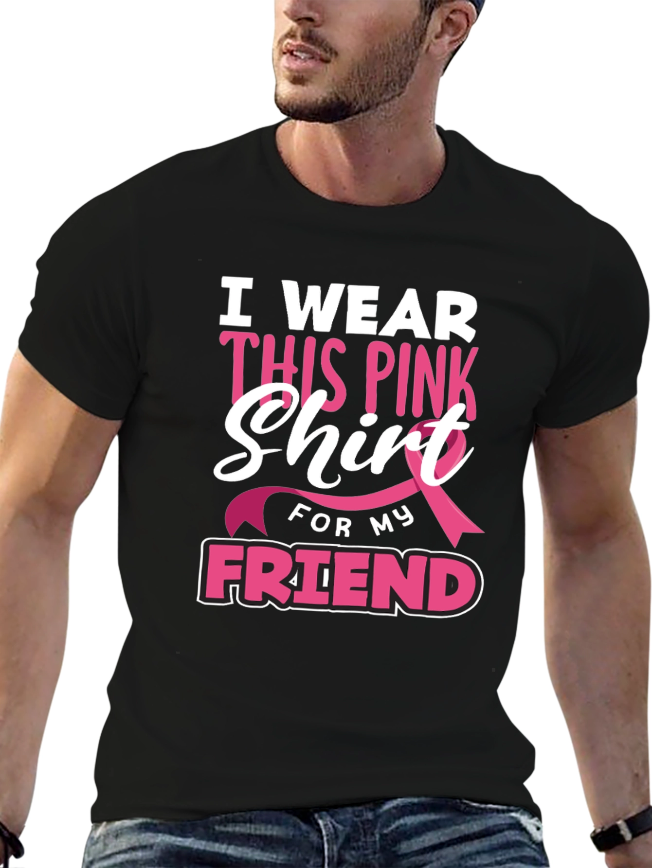 Pink Ribbon Friend Support T-Shirt