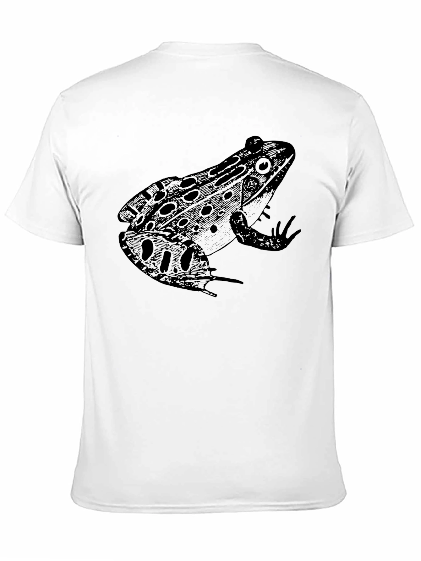Frog Graphic Tee - Black Cotton Casual T-Shirt