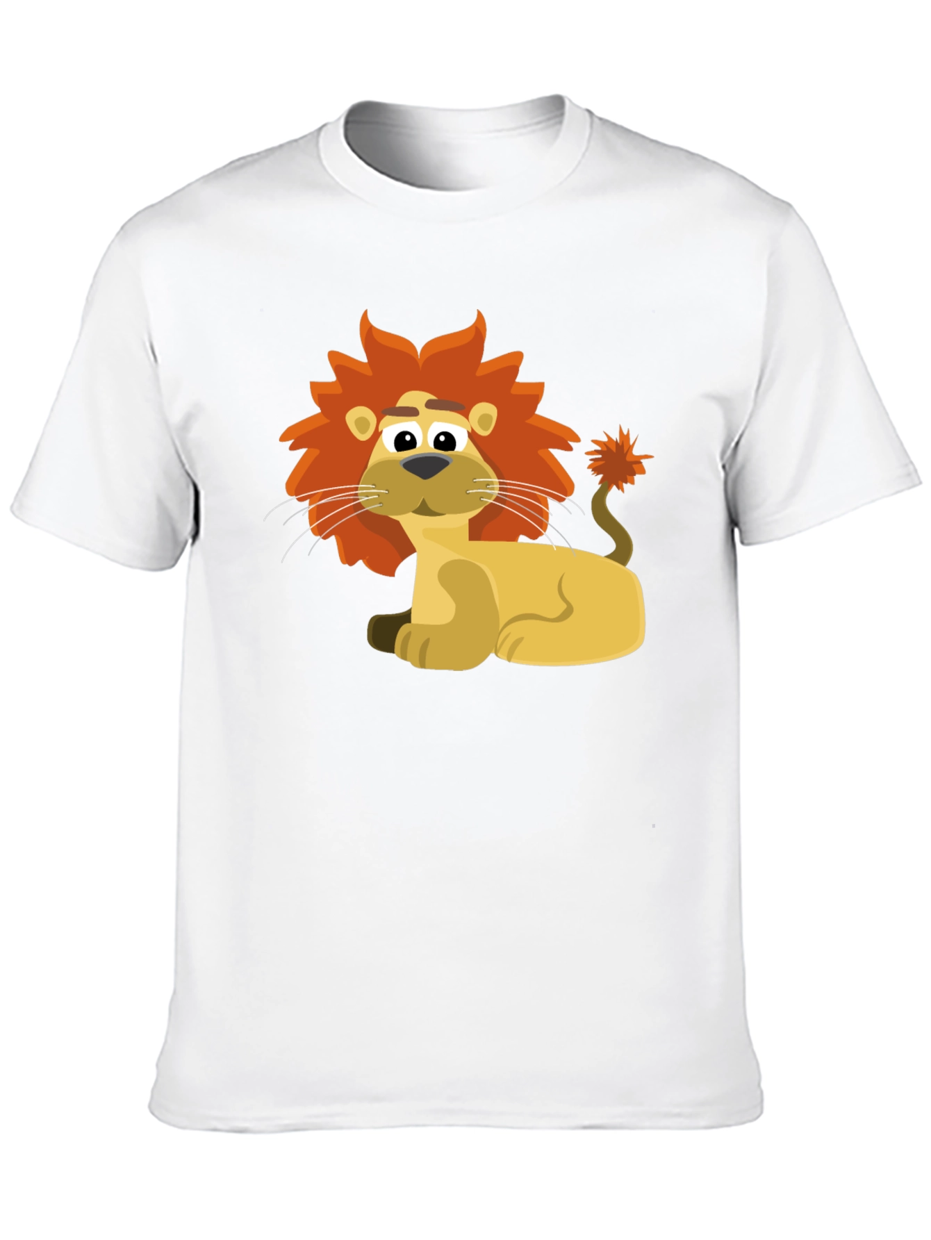 Lion Cartoon Graphic Tee - Black