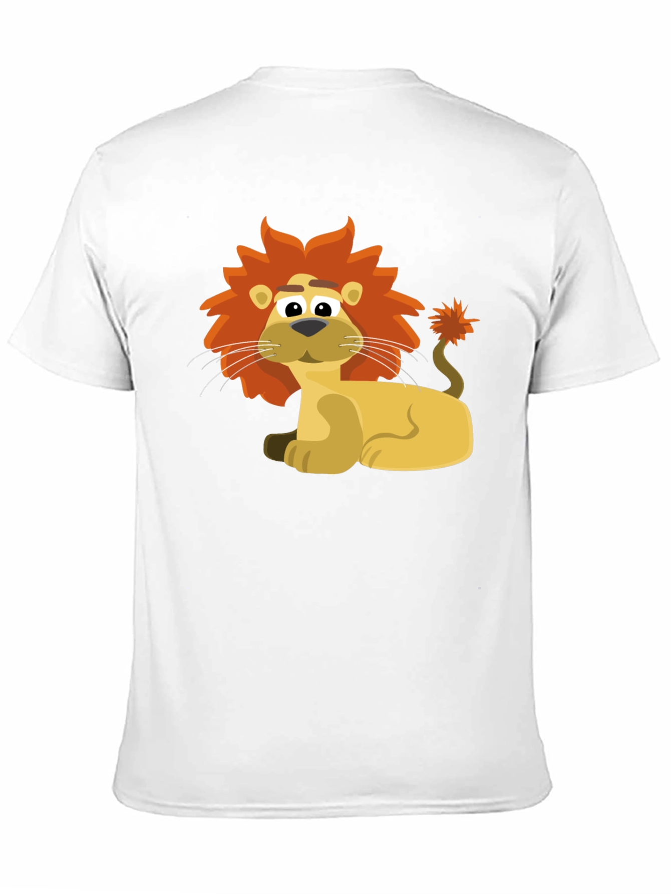 Lion Cartoon Graphic Tee - Black