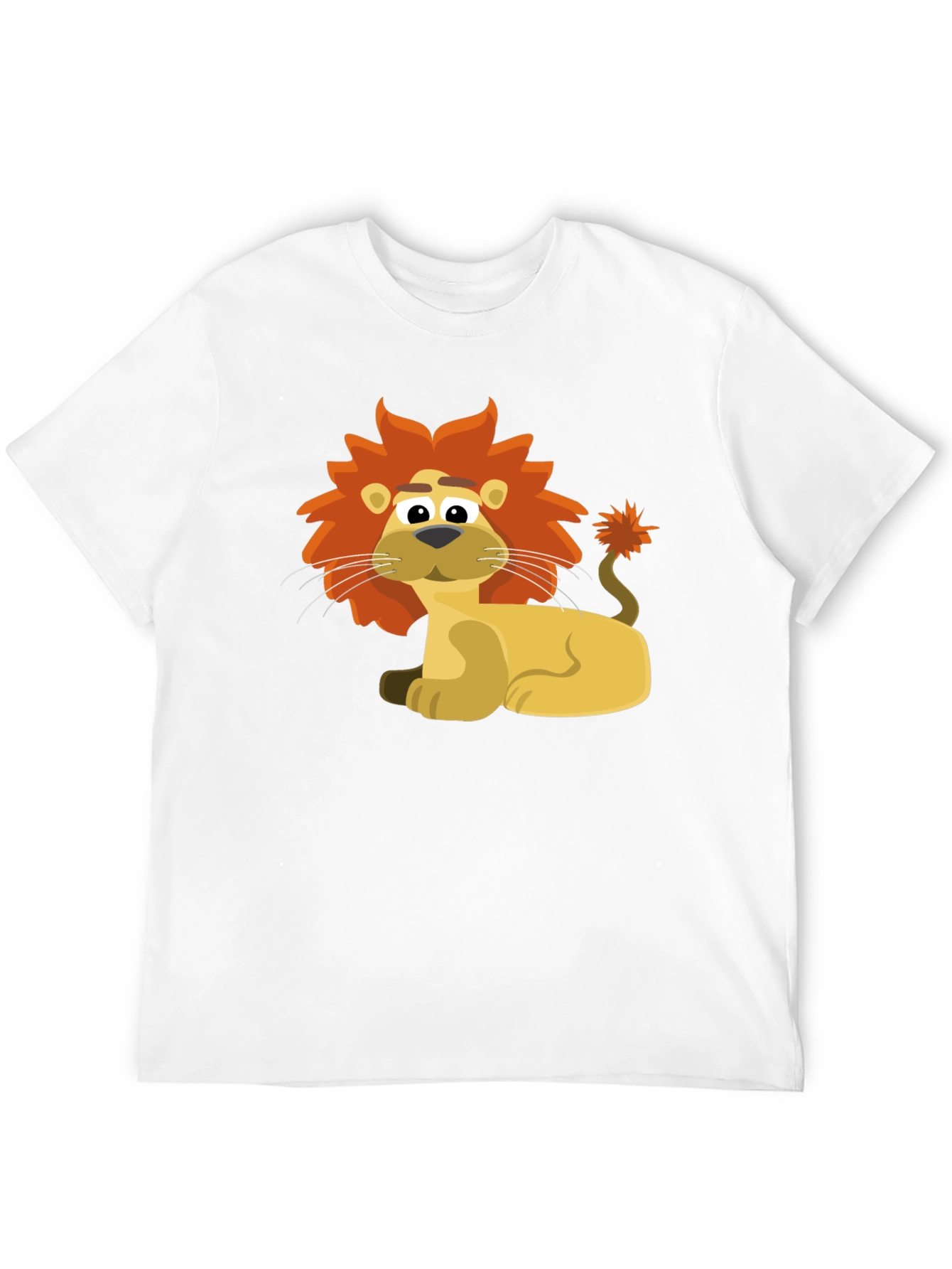 Lion Cartoon Graphic Tee - Black