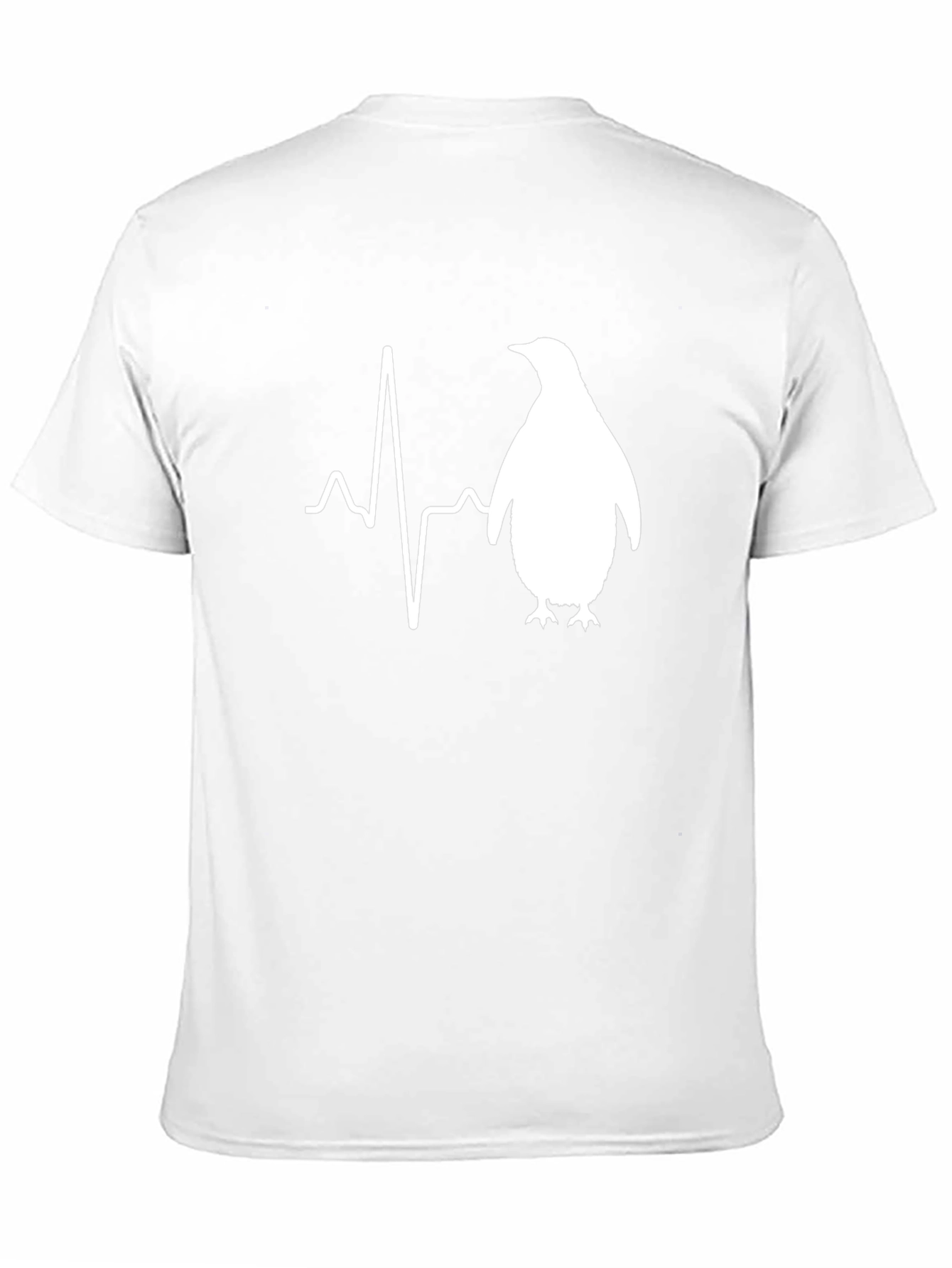 Penguin Heartbeat T-Shirt - Mens Black Graphic Tee