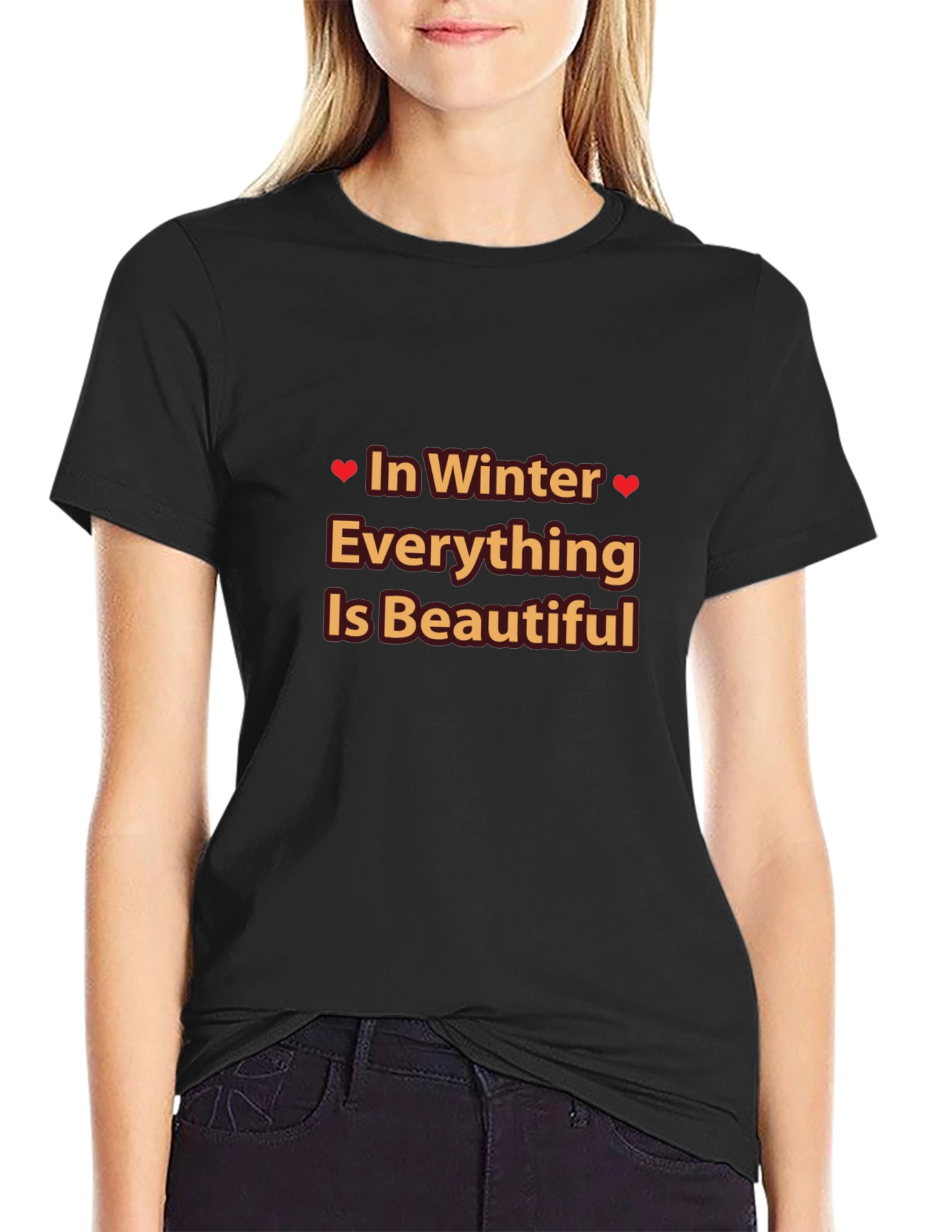 Winter Beautiful Black Tee