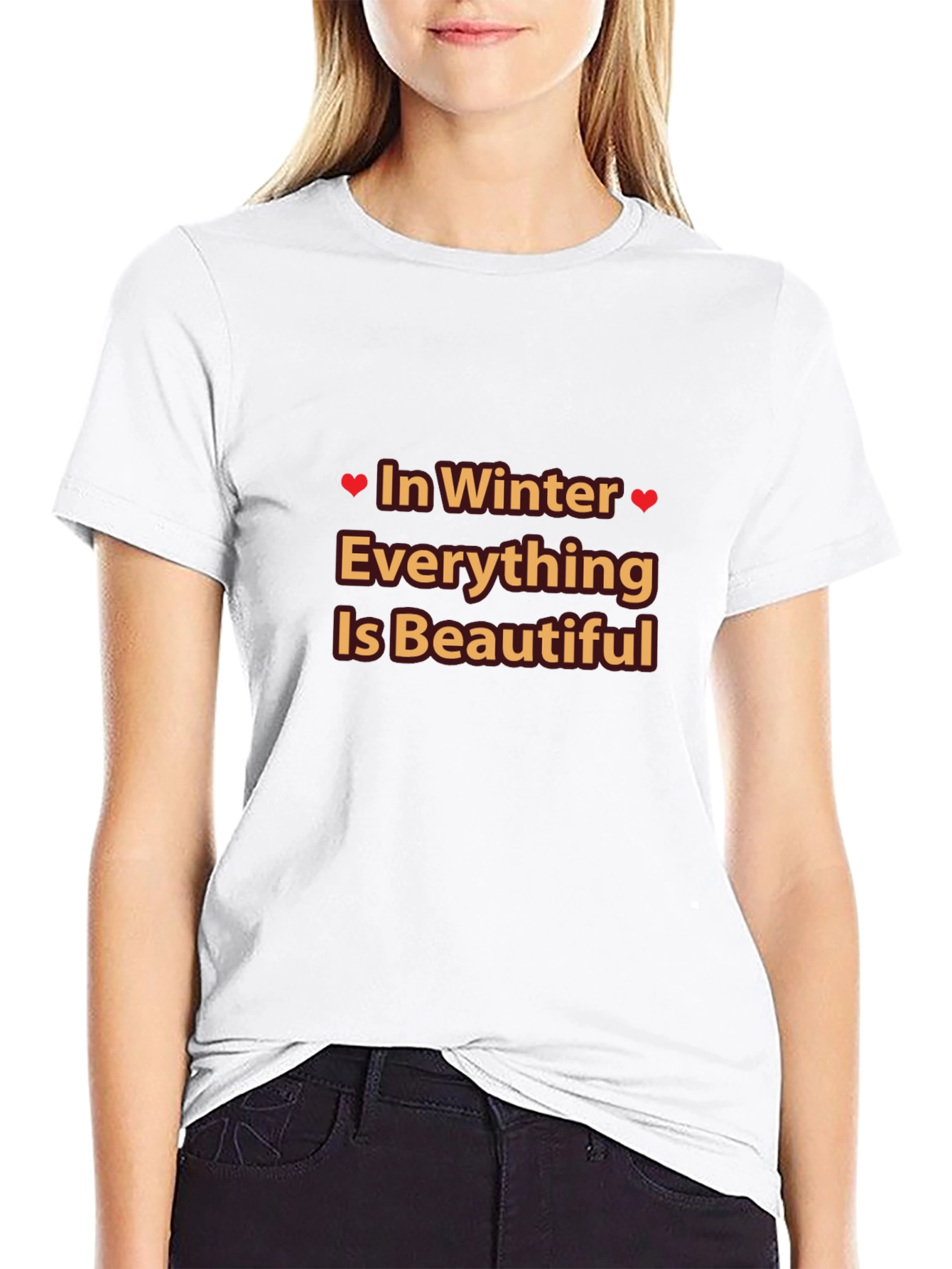Winter Beautiful Black Tee