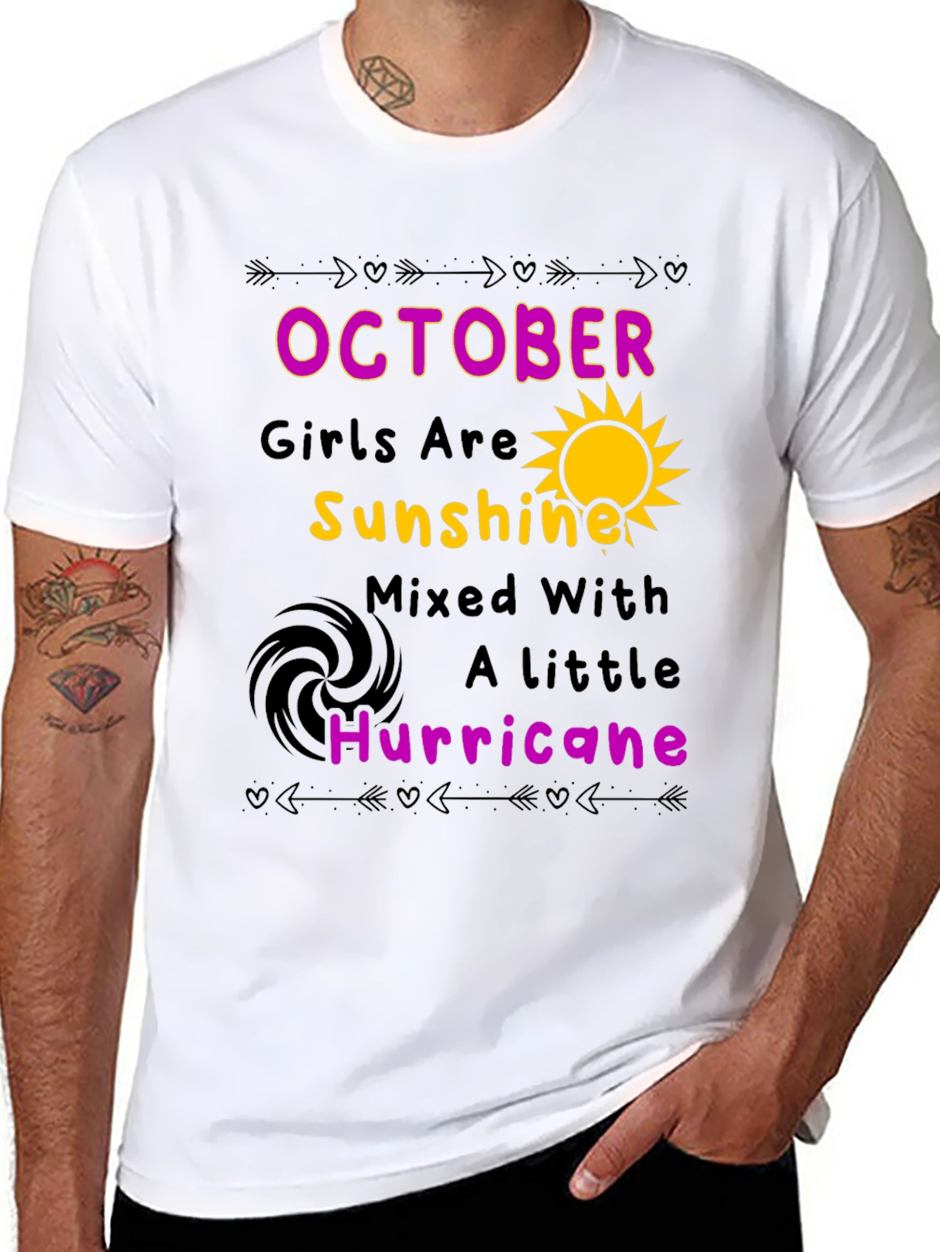 October Girls Sunshine Hurricane Black T-Shirt