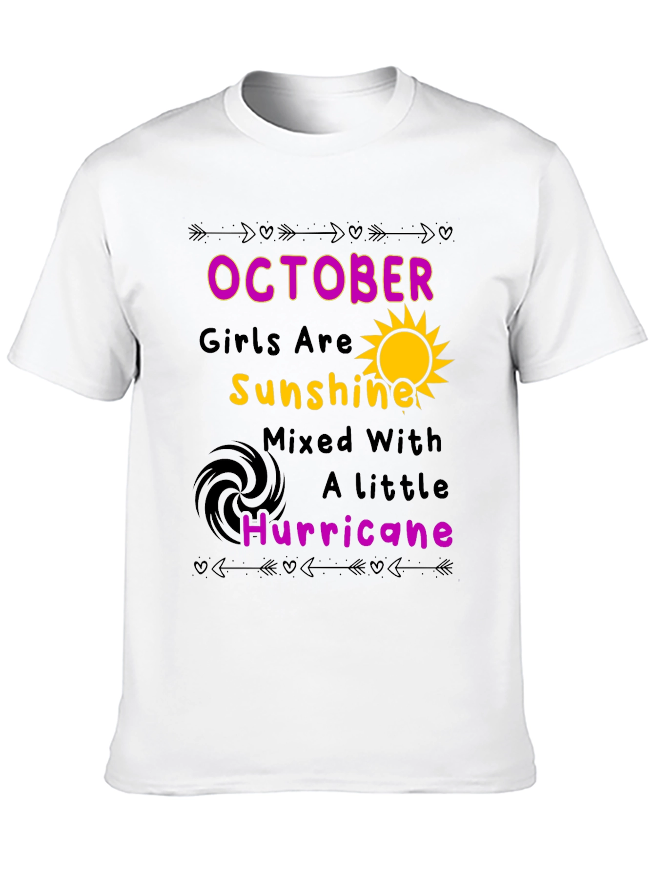 October Girls Sunshine Hurricane Black T-Shirt