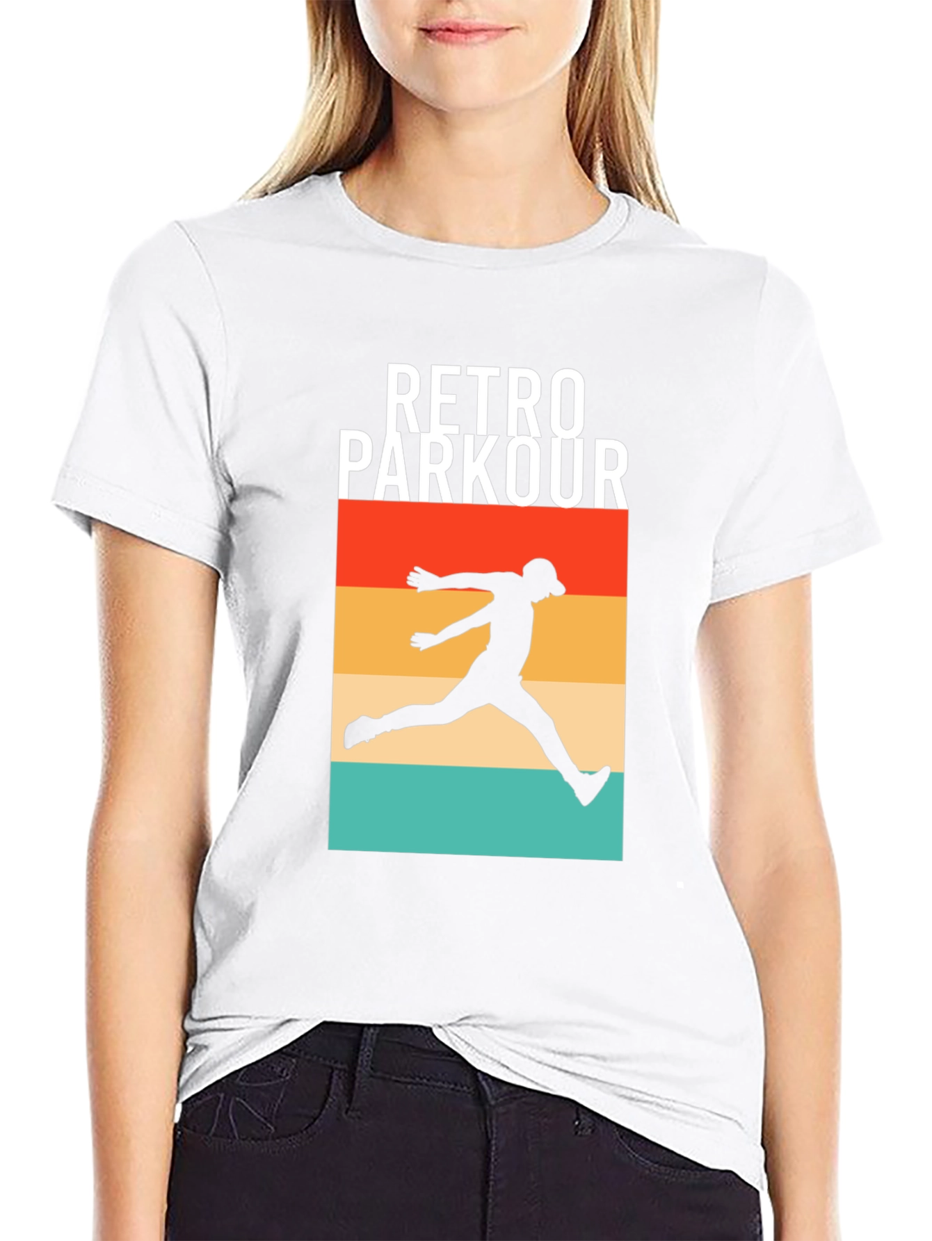 Retro Parkour Graphic Tee - Urban Style Shirt