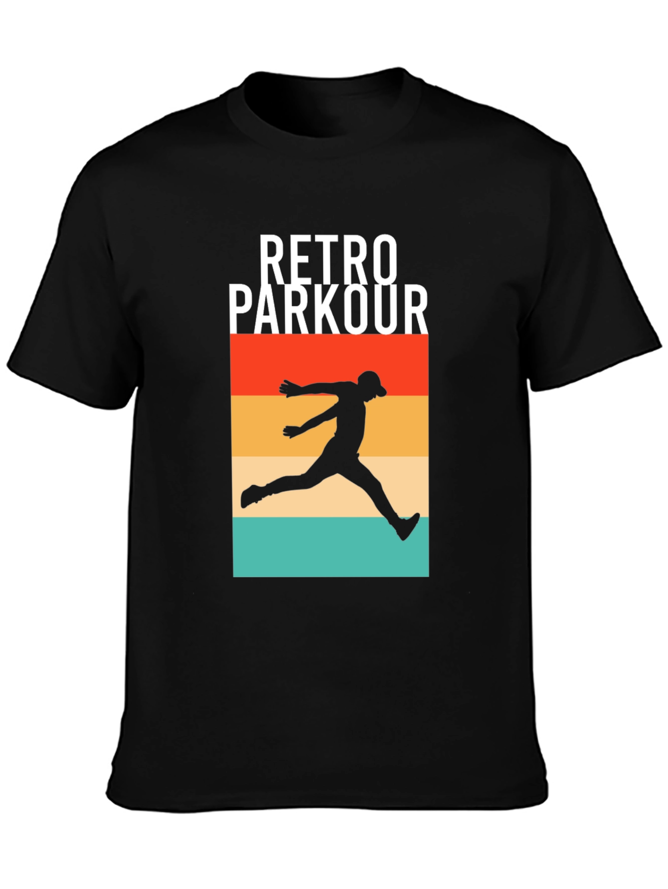 Retro Parkour Graphic Tee - Urban Style Shirt