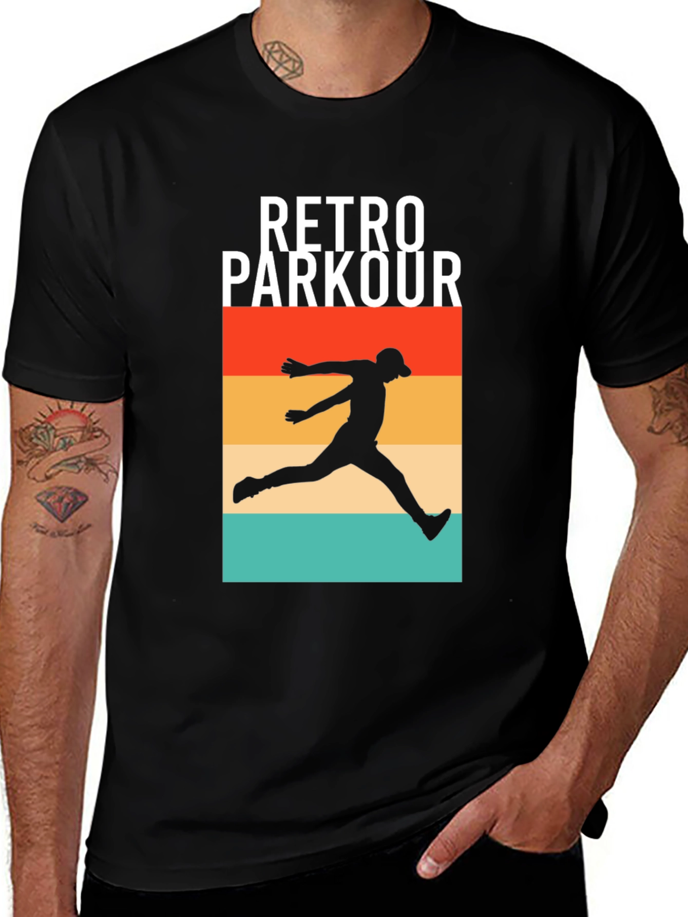 Retro Parkour Graphic Tee - Urban Style Shirt