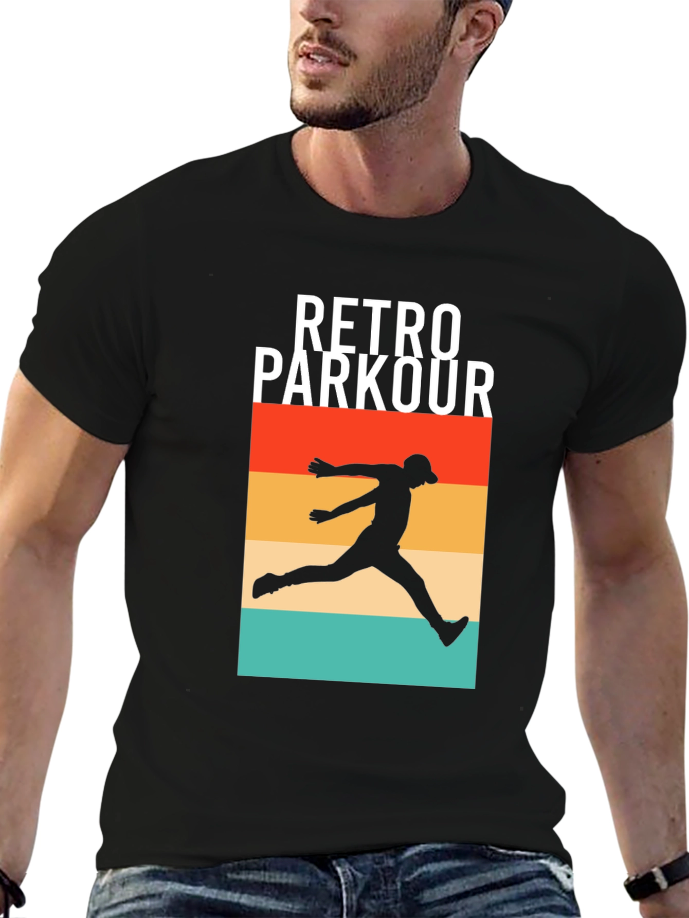 Retro Parkour Graphic Tee - Urban Style Shirt