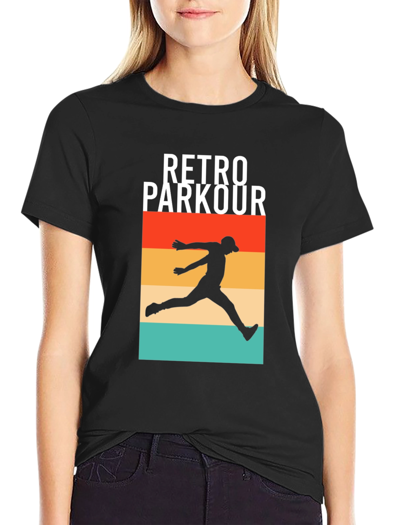 Retro Parkour Graphic Tee - Urban Style Shirt