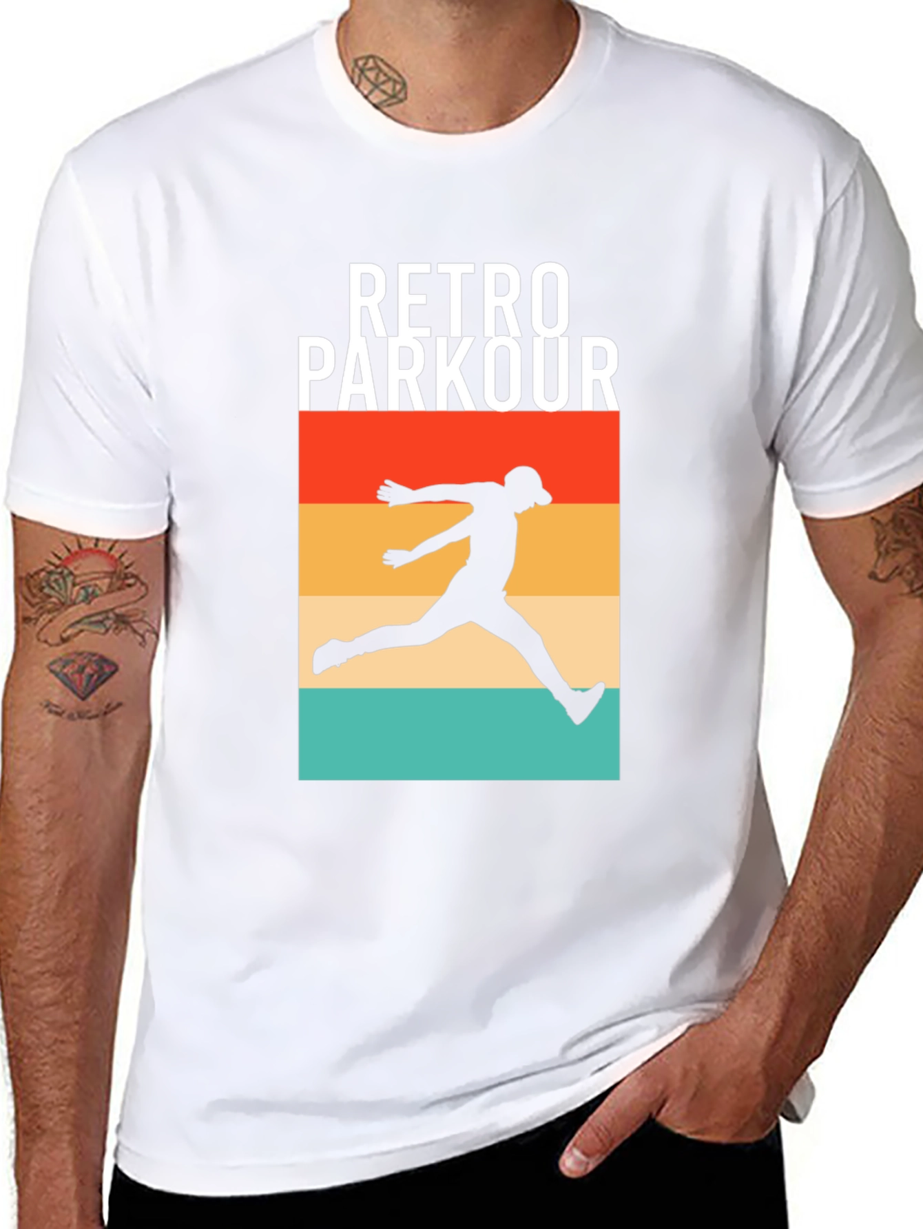 Retro Parkour Graphic Tee - Urban Style Shirt