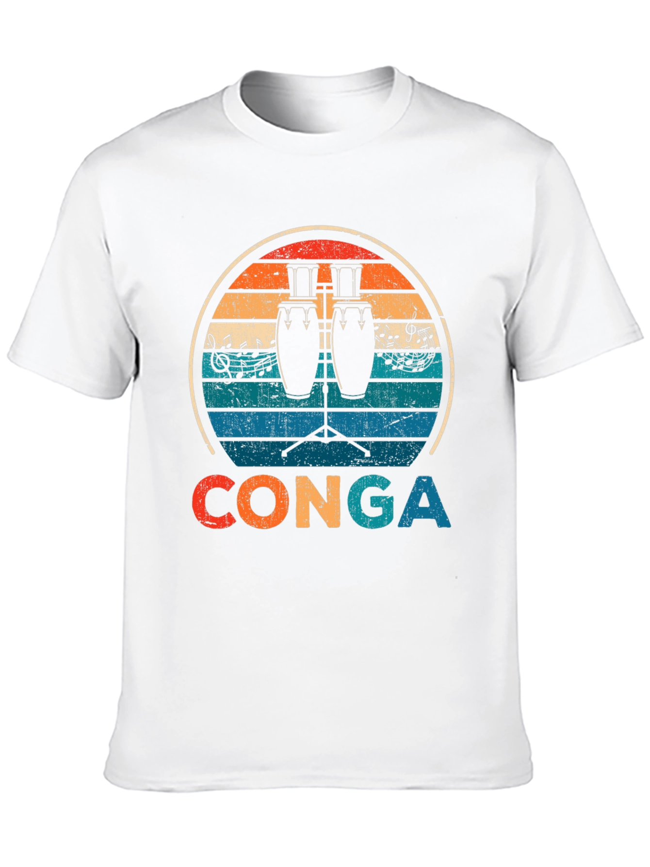 Retro Conga Drum Player T-Shirt