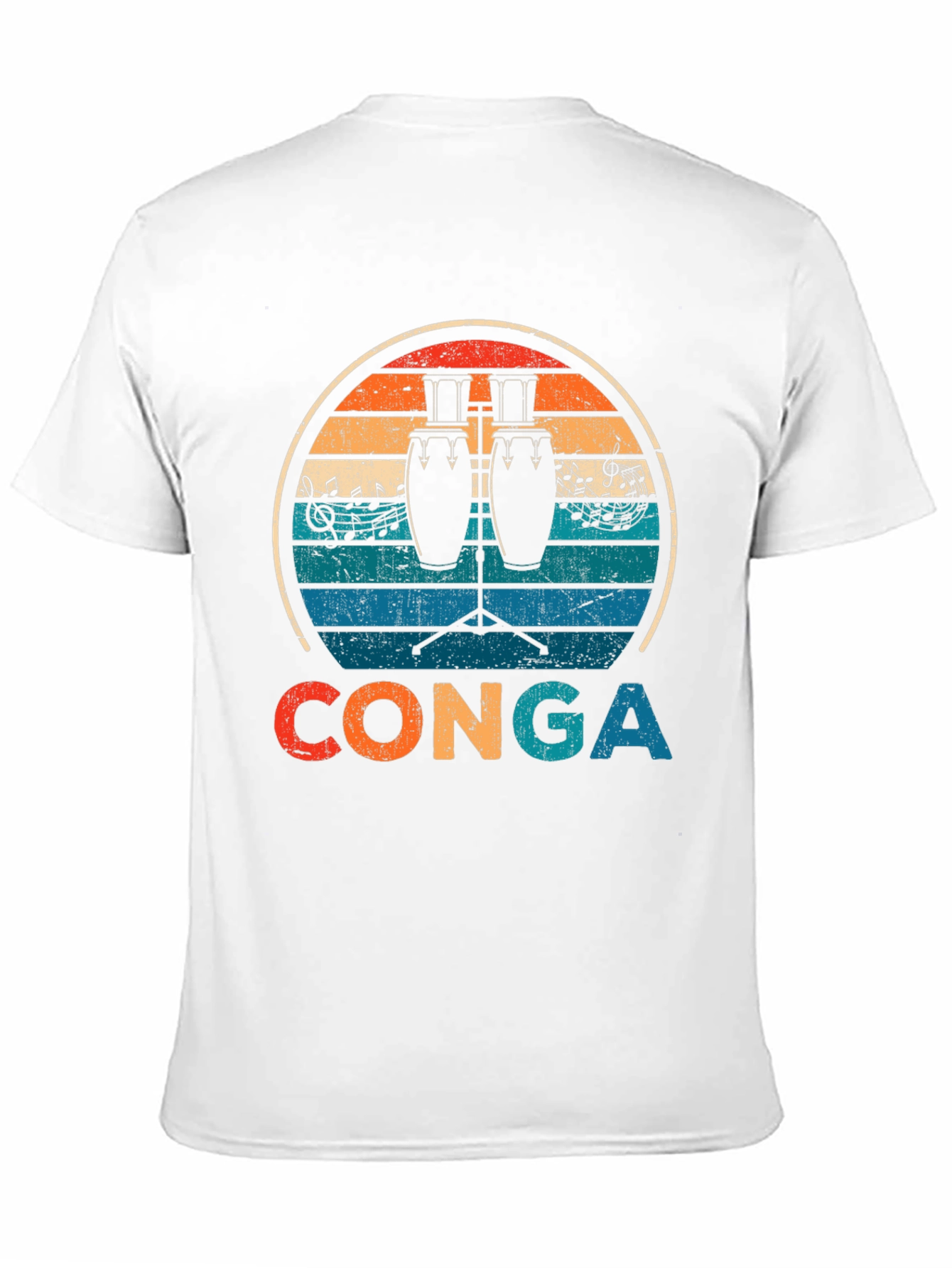 Retro Conga Drum Player T-Shirt