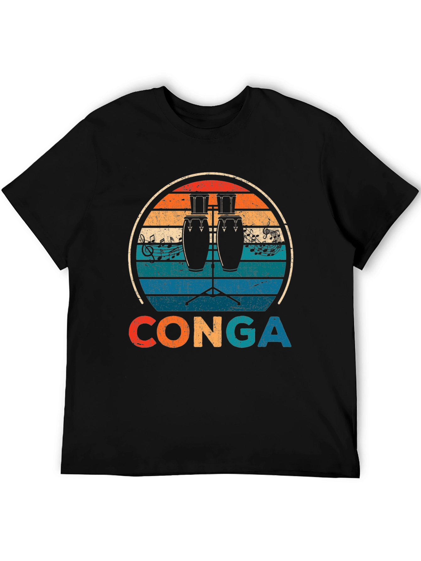 Retro Conga Drum Player T-Shirt