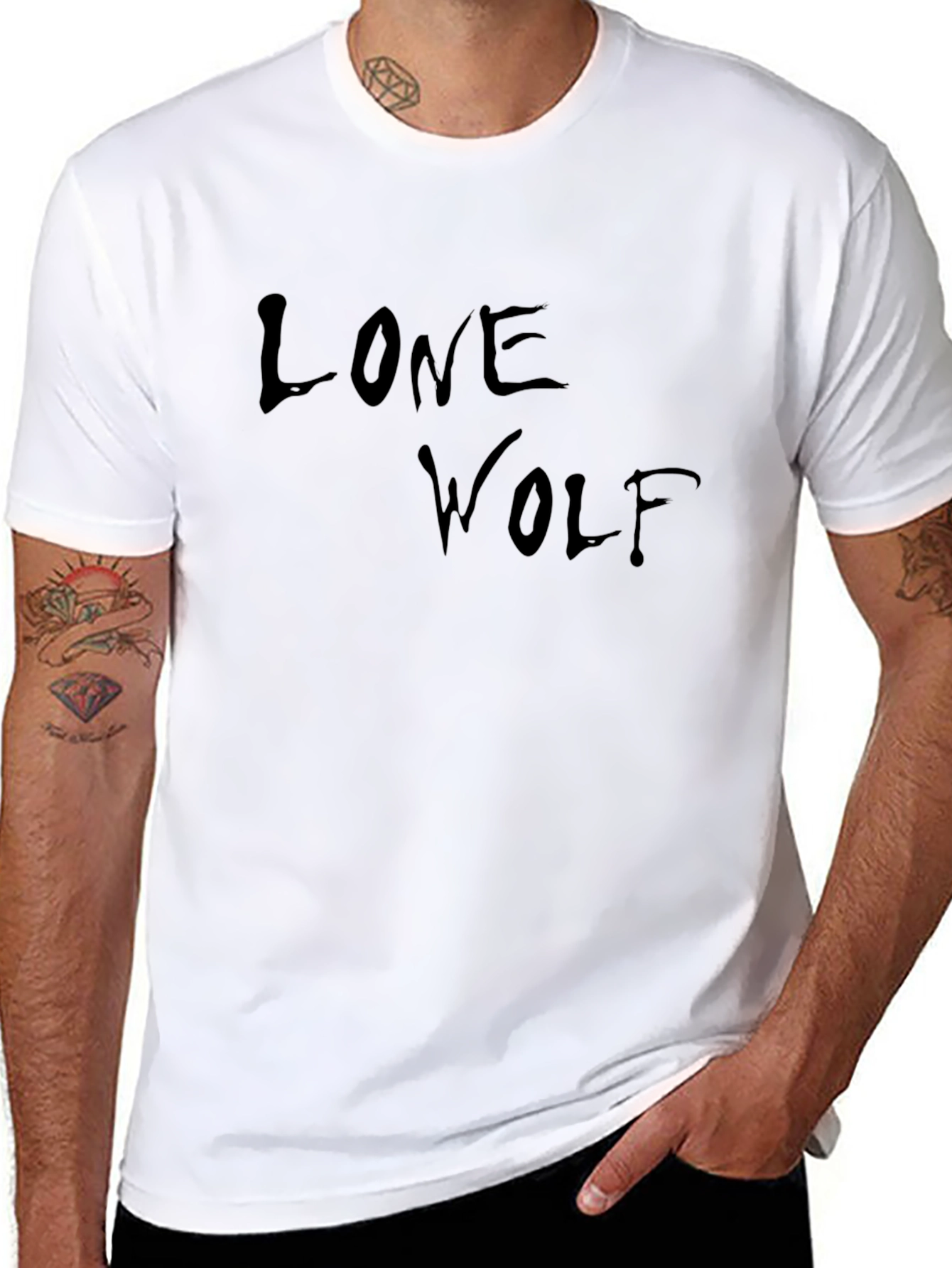 Lone Wolf Black T-Shirt - Classic Comfort