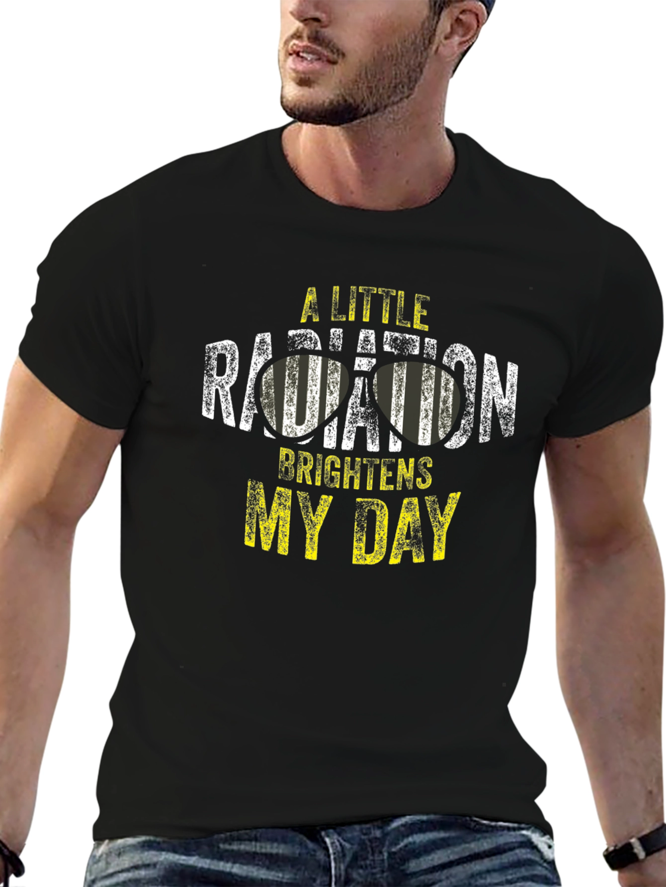 Radiation Brightens My Day Black T-Shirt