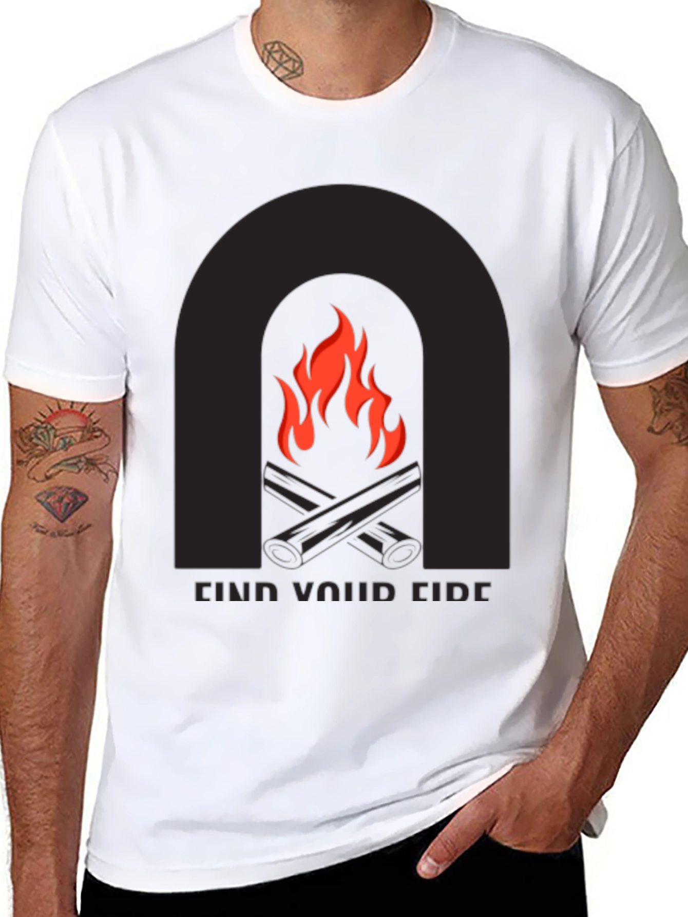 Find Your Fire Graphic Tee - Black