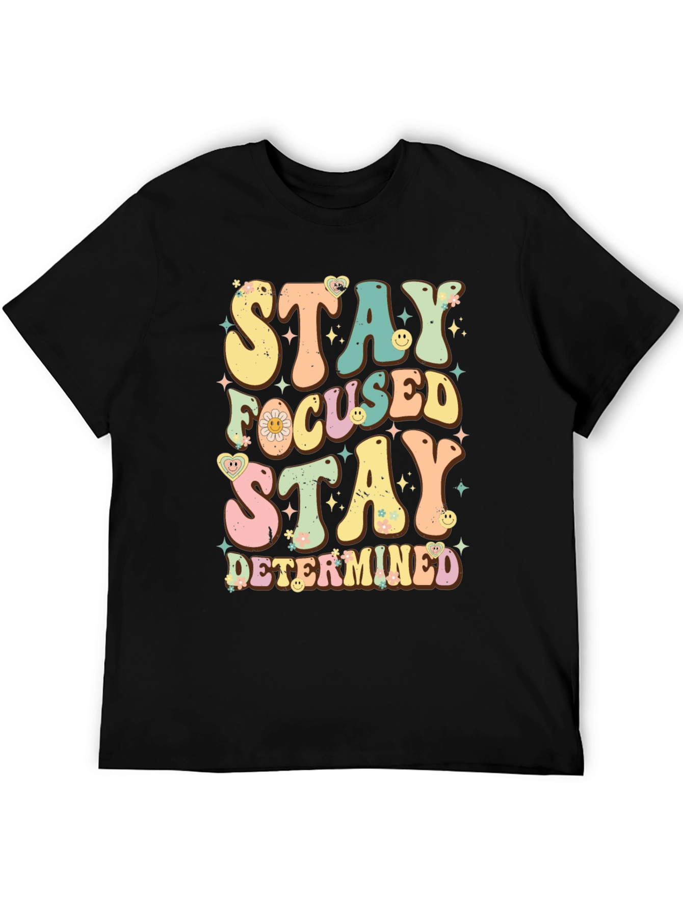 Stay Focused Black Graphic Tee
