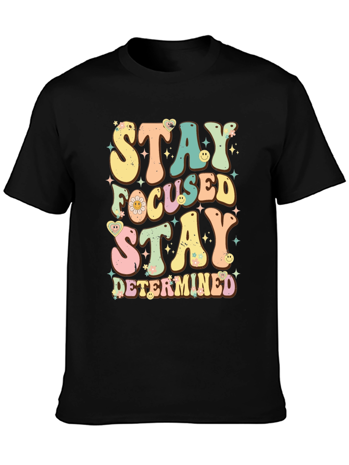Stay Focused Black Graphic Tee