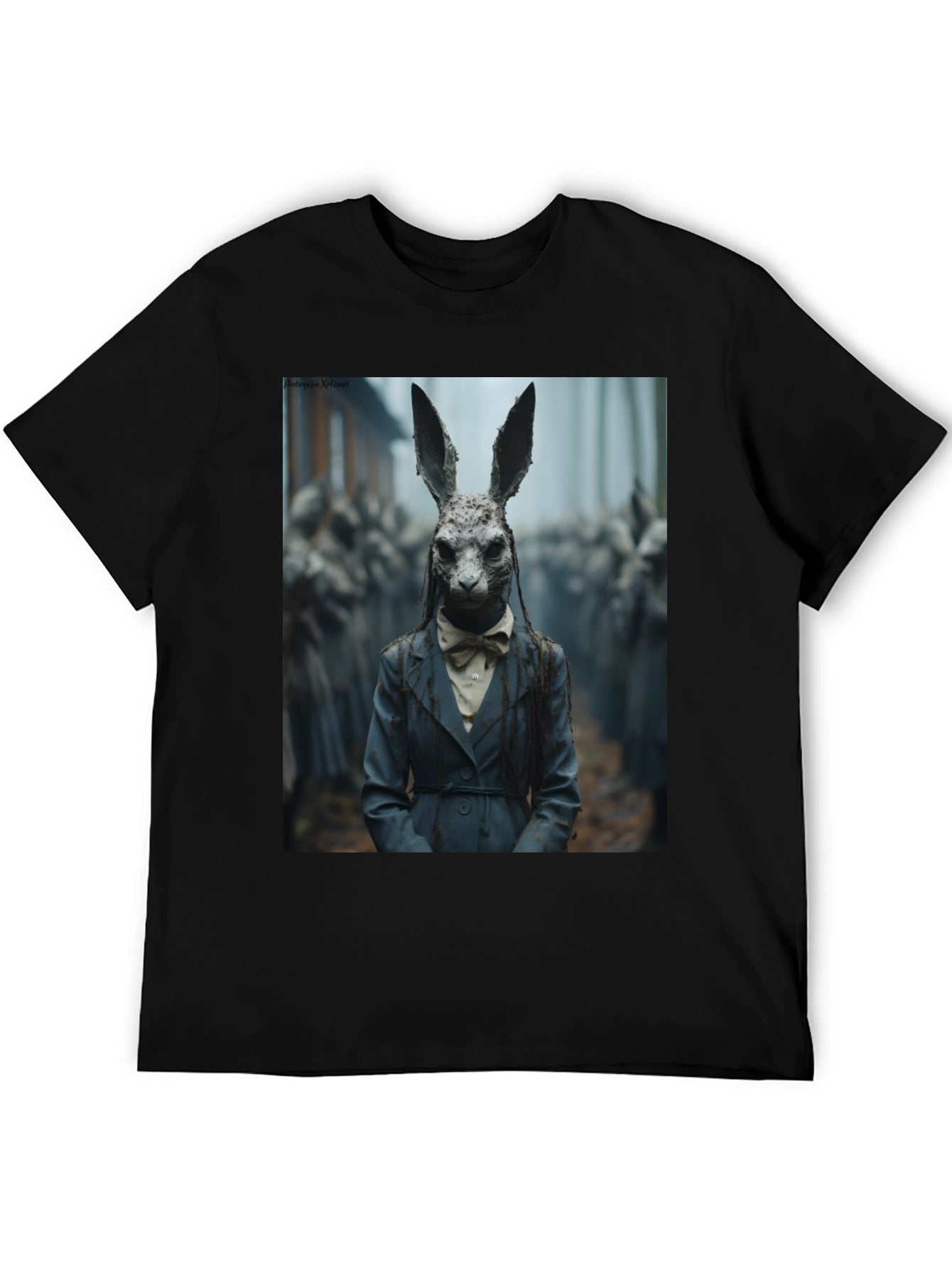 Creepy Rabbit Portrait T-Shirt