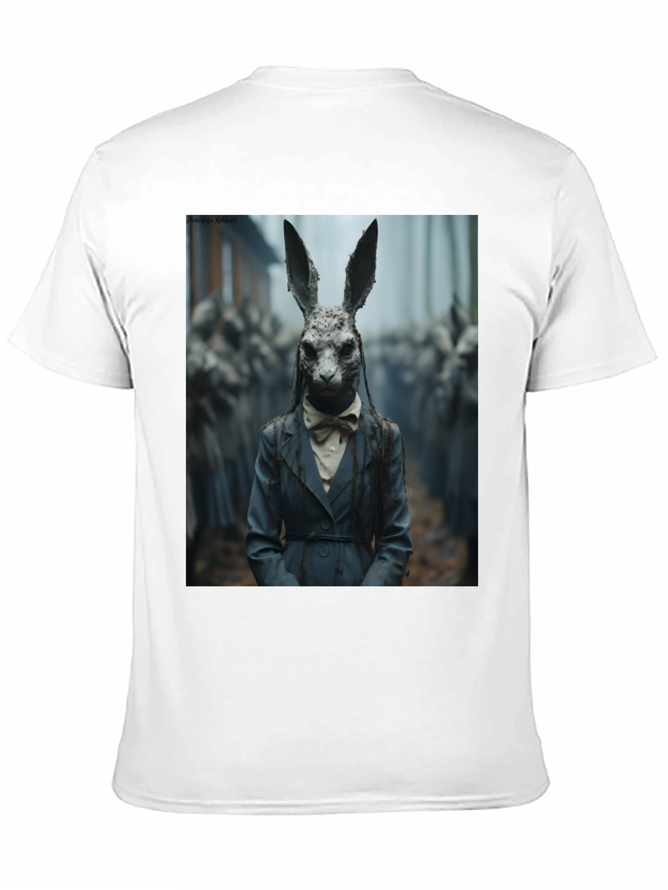 Creepy Rabbit Portrait T-Shirt