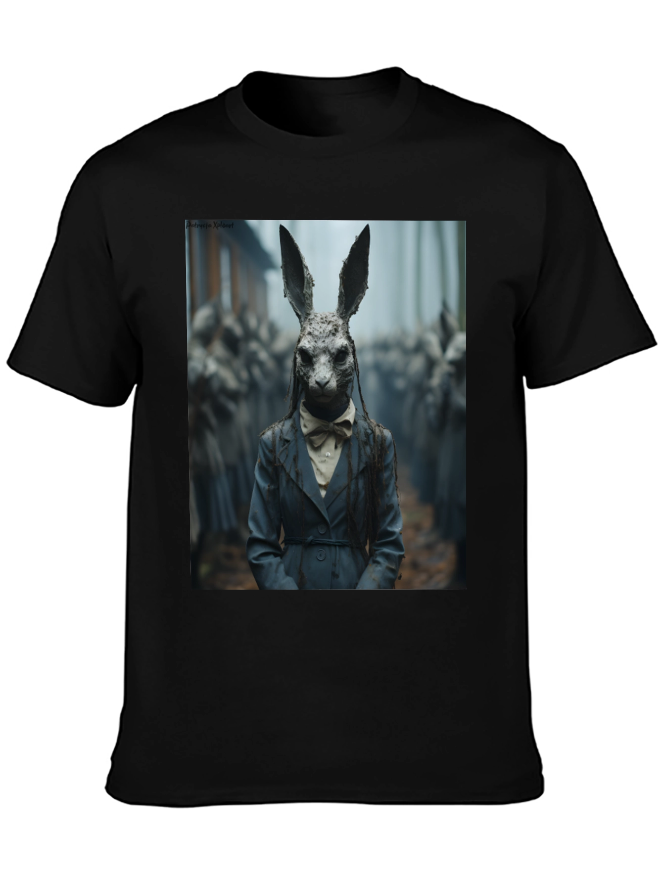 Creepy Rabbit Portrait T-Shirt