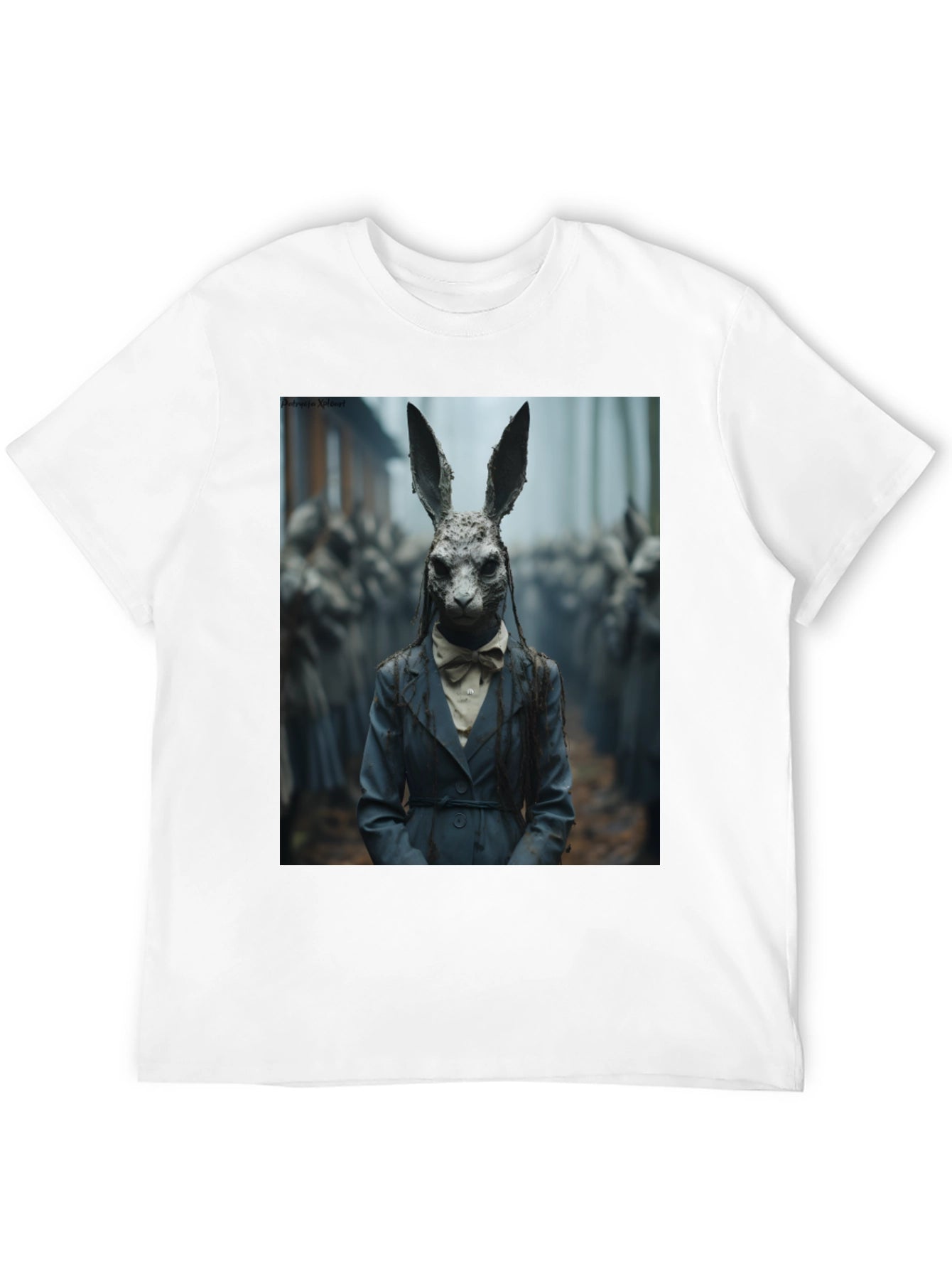 Creepy Rabbit Portrait T-Shirt