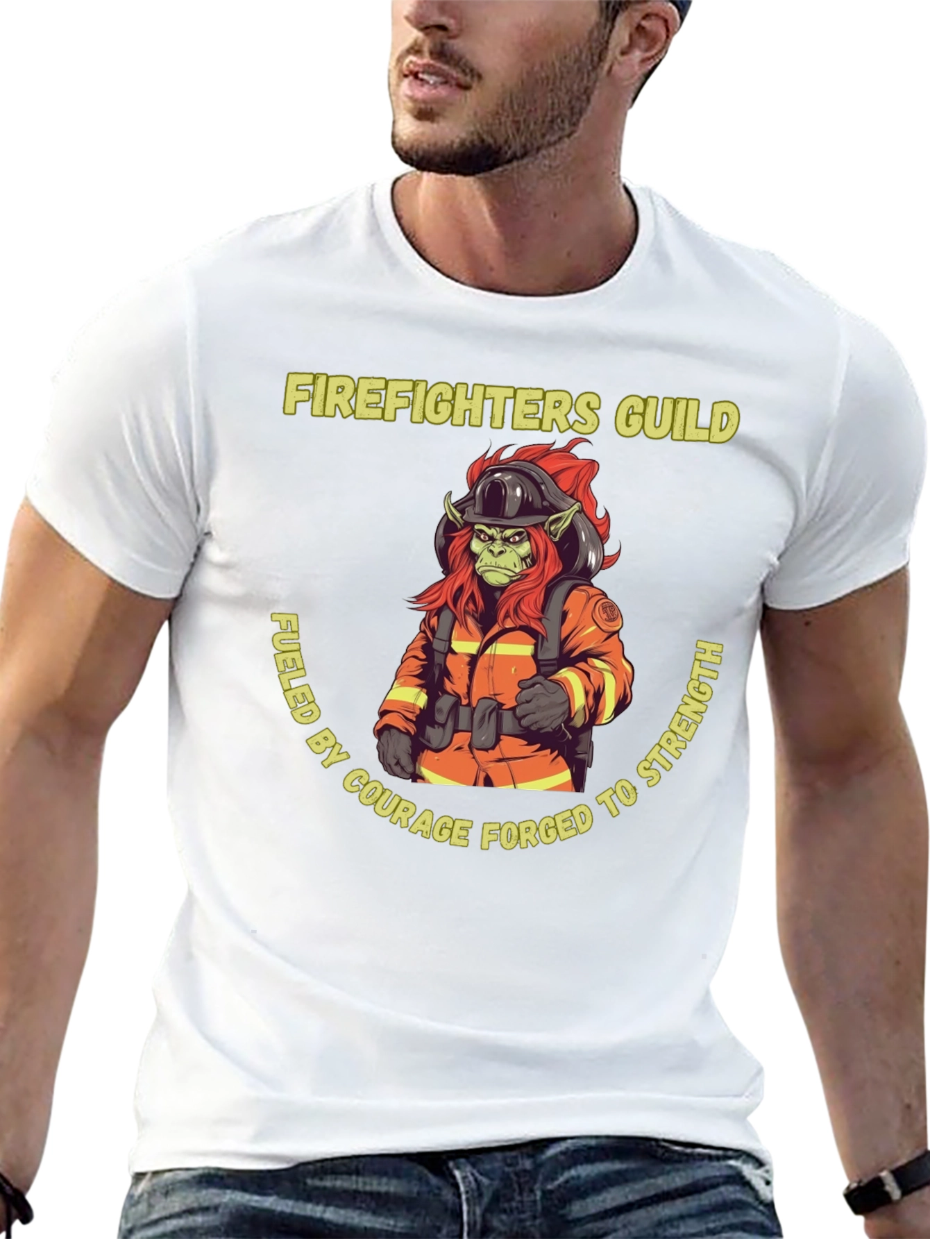 Firefighters Guild Graphic Tee - Courage Forged Strength