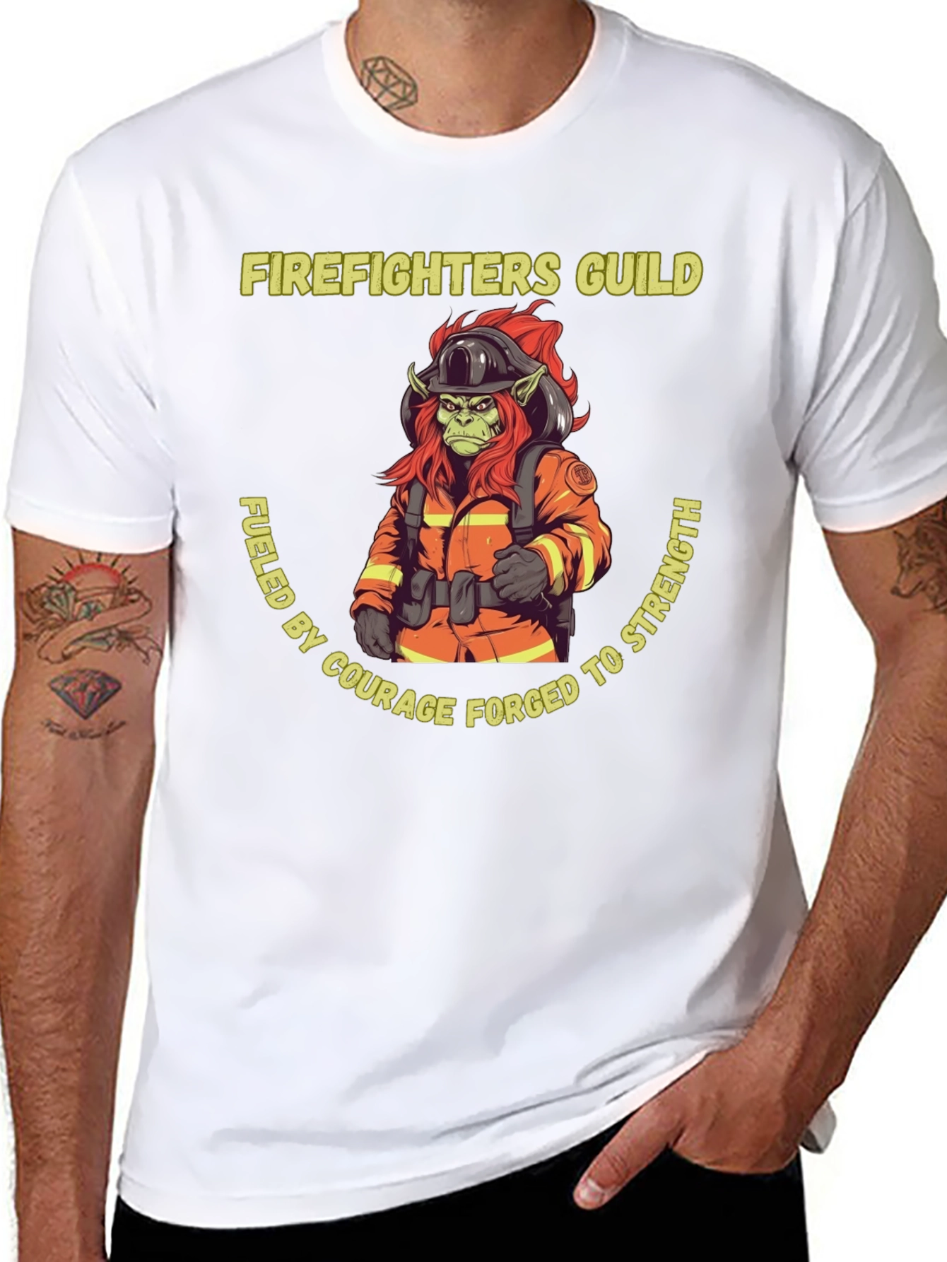 Firefighters Guild Graphic Tee - Courage Forged Strength