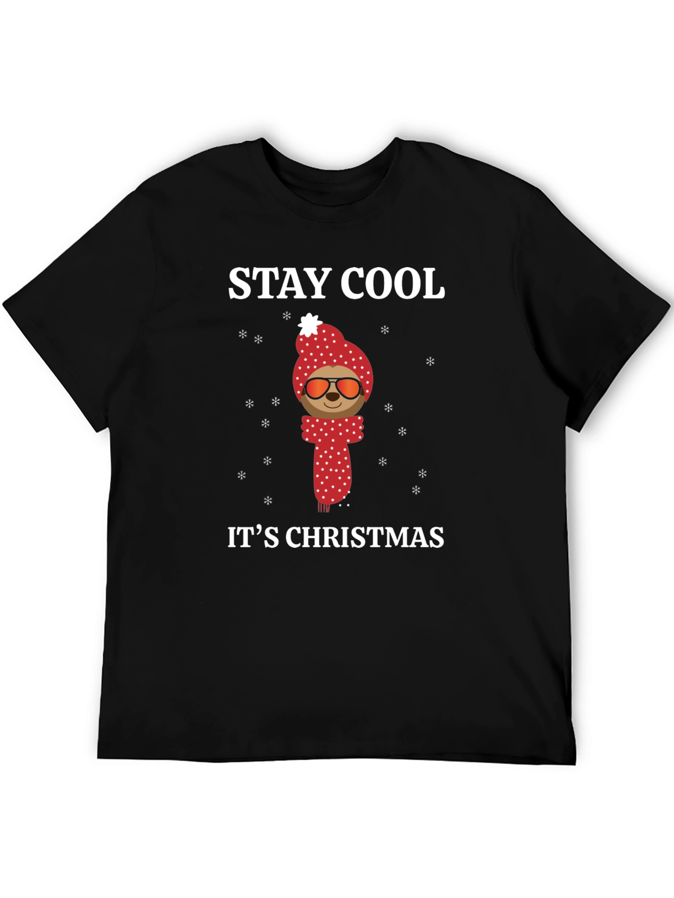 Stay Cool Sloth Christmas Holiday T-Shirt